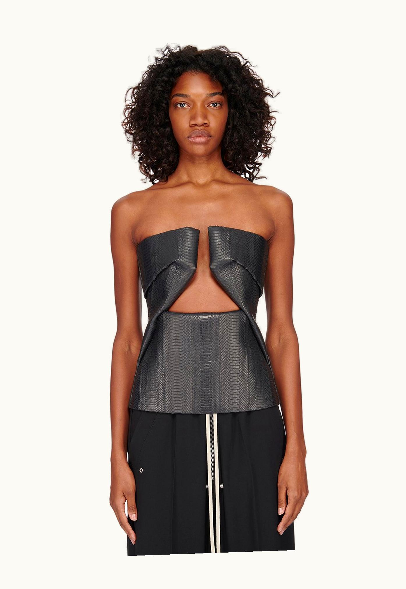 Rick Owens Rick Owens FW23 Luxor Woven Prong In Black Radiated Ratsnake