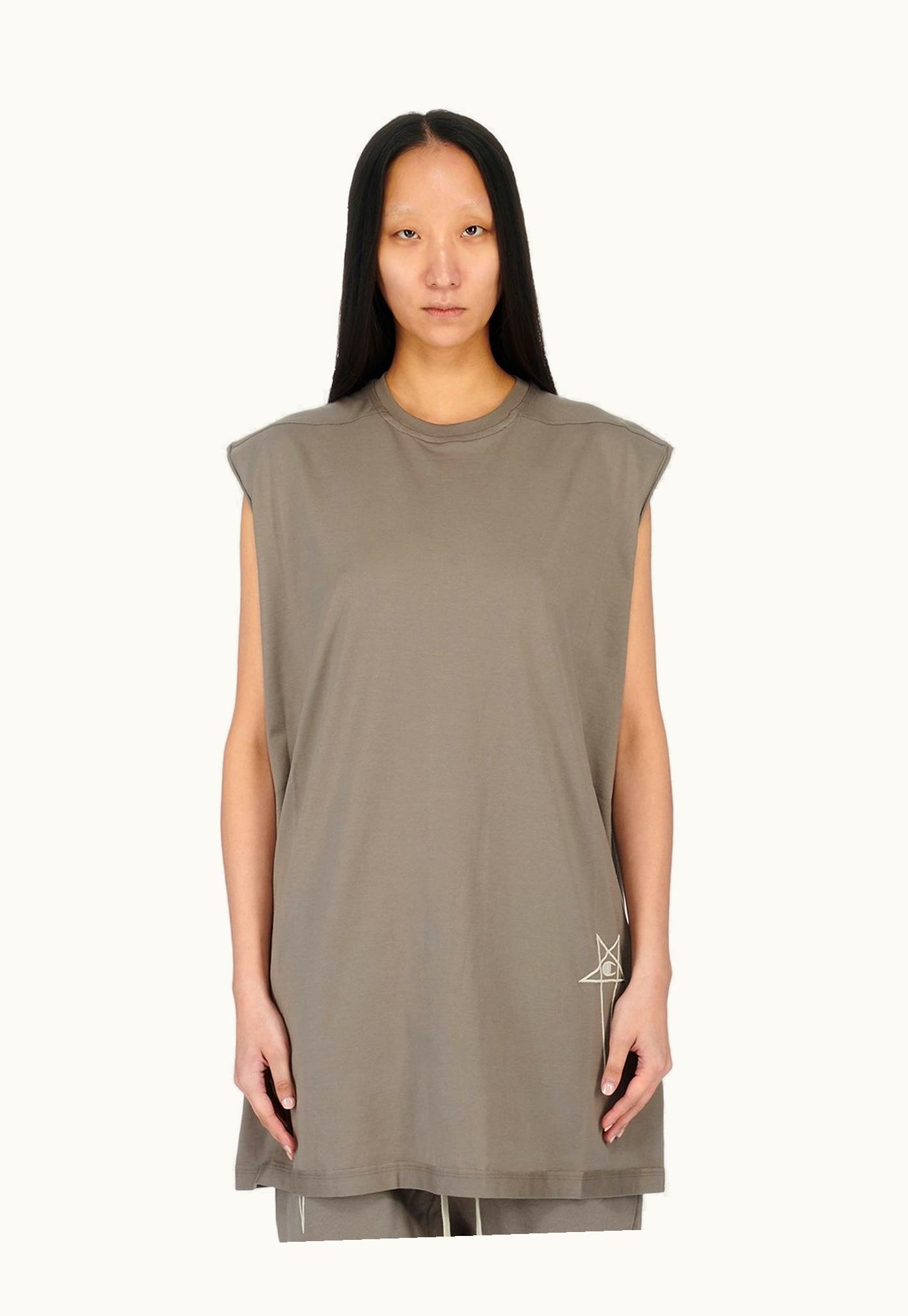 Rick Owens Champion X Rick Owens Tarp T In Dust Medium Weight Cotton Jersey