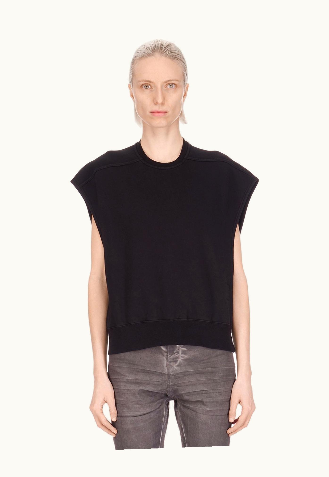 Rick Owens Rick Owens DRKSHDW SS24 Lido Sl Tatlin Sleeveless Heavy Sweatshirt Black