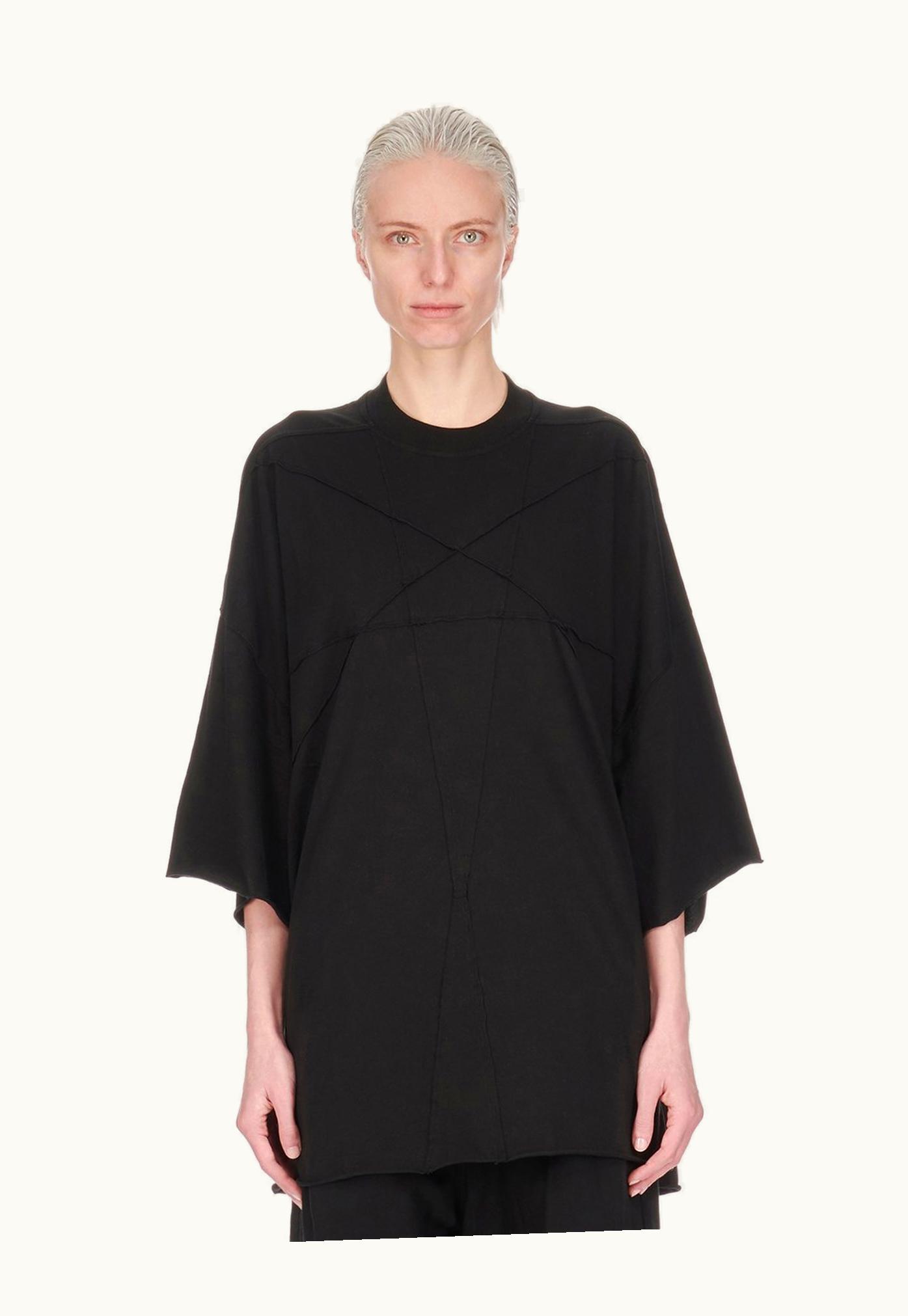 Rick Owens Rick Owens SS24 Lido Tommy T Organic Cotton Jersey Top Black