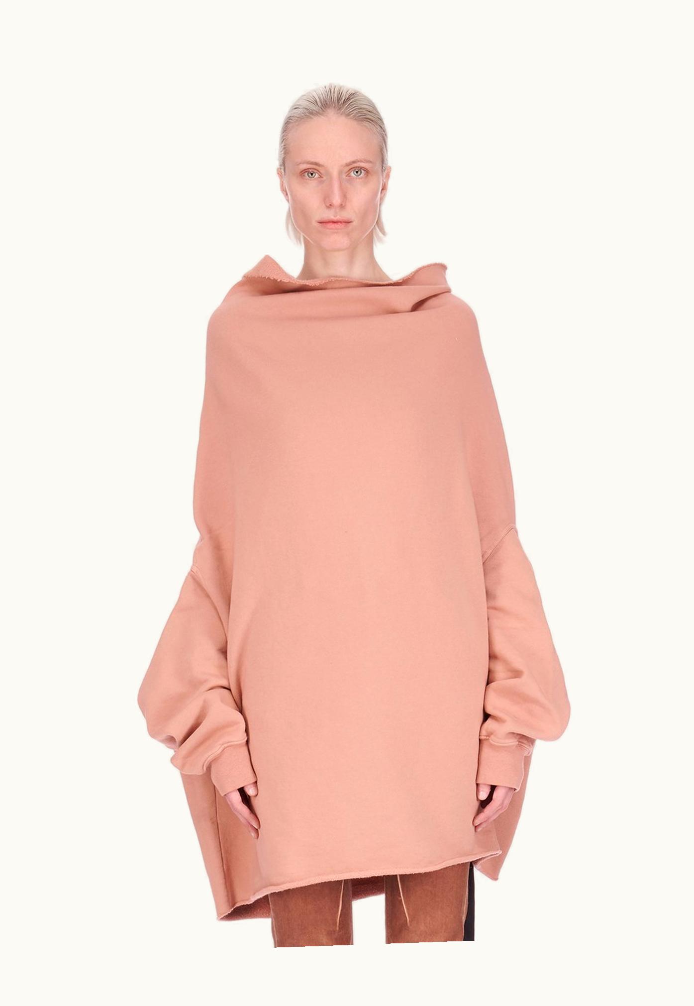 Rick Owens Rick Owens DRKSHDW SS24 Lido Pink Furka Heavy Sweatshirt