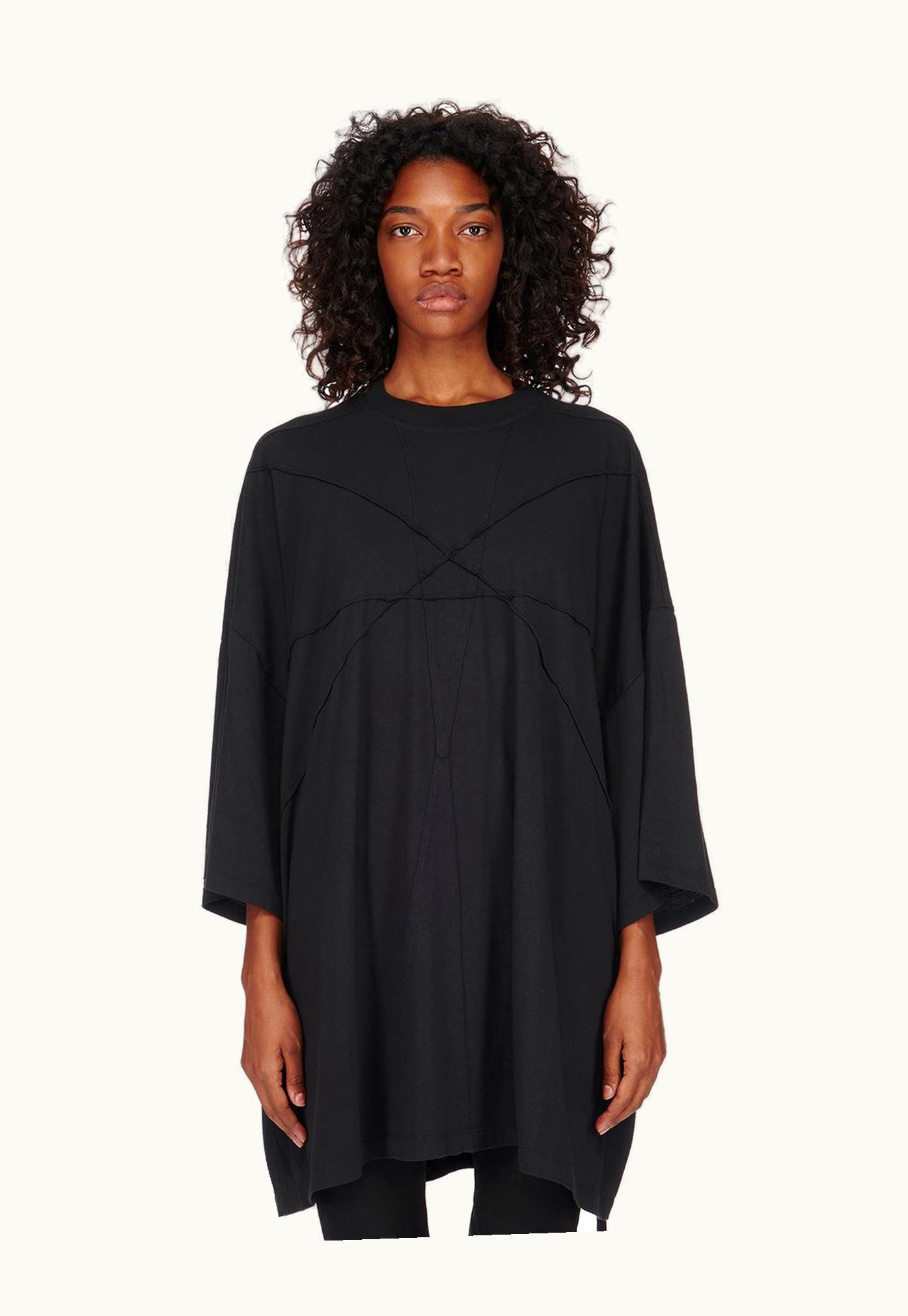 Rick Owens Rick Owens DRKSHDW FW23 Luxor Tommy T In Black Medium Weight Cotton Jersey