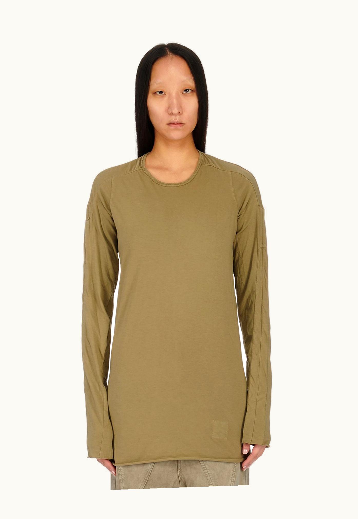 Rick Owens Rick Owens FW23 Luxor Scarification Ls T In Pale Green Medium Weight Cotton Jersey