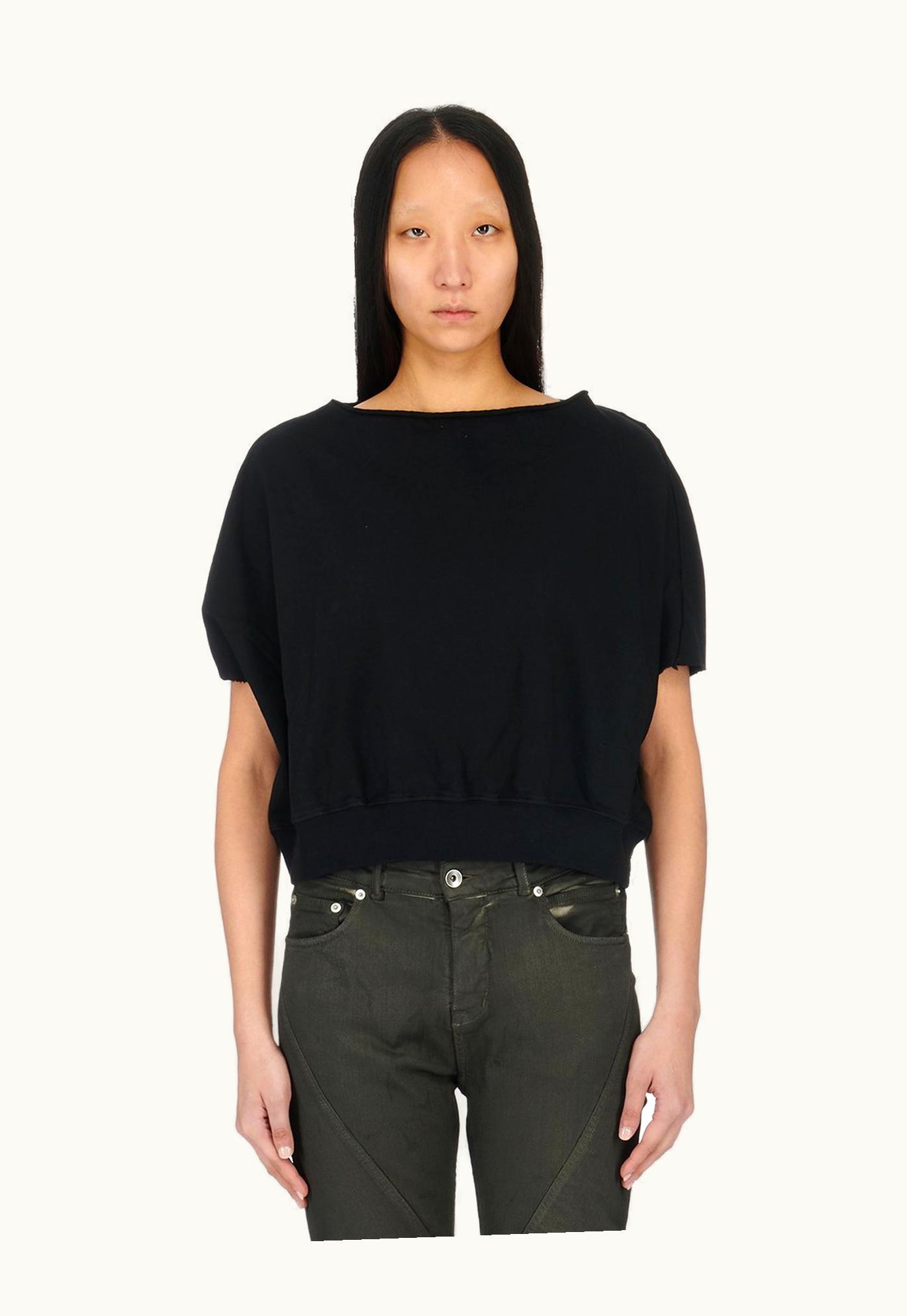 Rick Owens Rick Owens FW23 Luxor Dagger Top In Black Compact Heavy Cotton Jersey