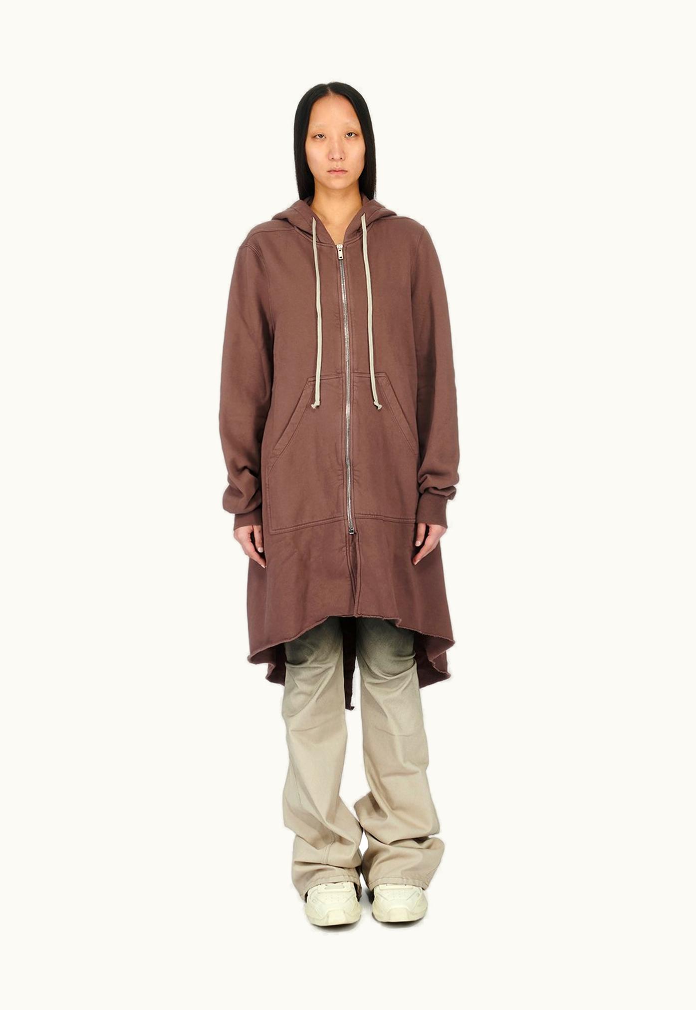 Rick Owens Rick Owens FW23 Luxor Hoodie Fishtail Parka In Mauve Furka Heavy Sweatshirt