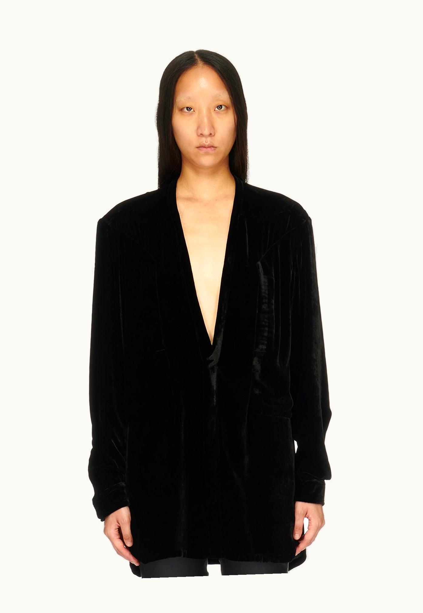 Rick Owens Rick Owens FW23 Luxor Fogpocket Secret Larry In Black Velvet