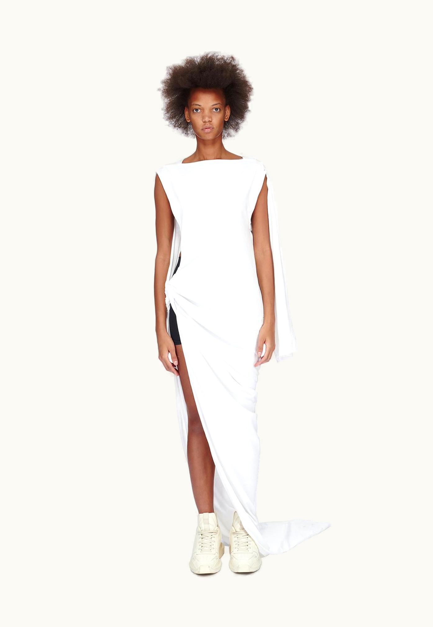 Rick Owens Rick Owens DRKSHDW FW23 Luxor Edfu Gown In Milk Medium Weight Cotton Jersey