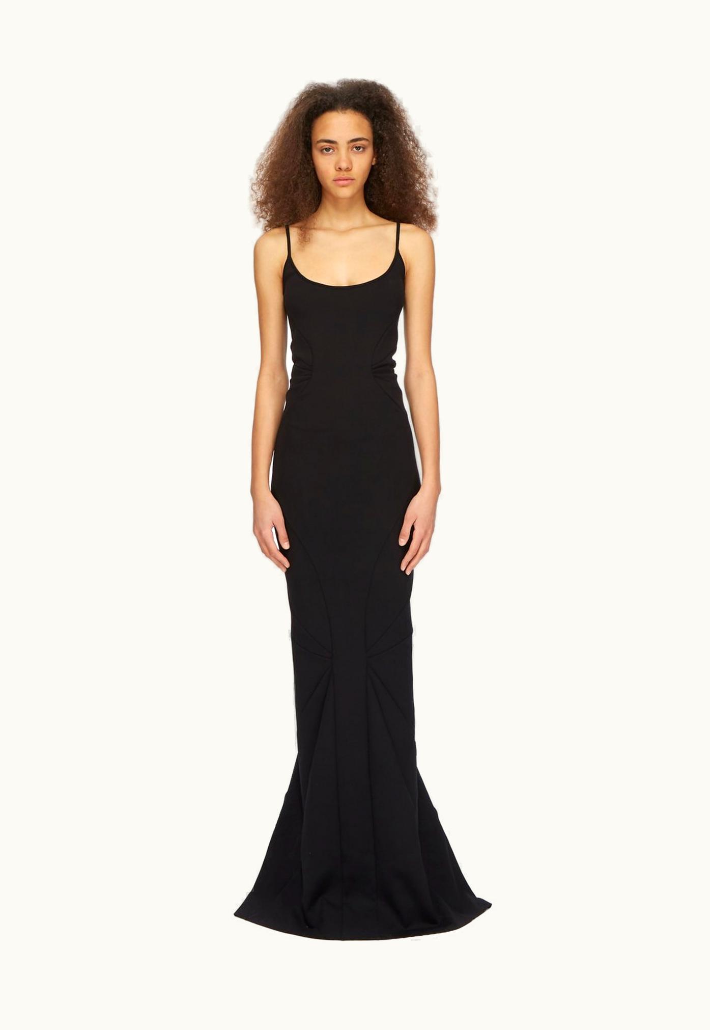 Rick Owens Rick Owens Lilies FW23 Luxor Slip Gown In Recycled Nylon Neoprene Jersey