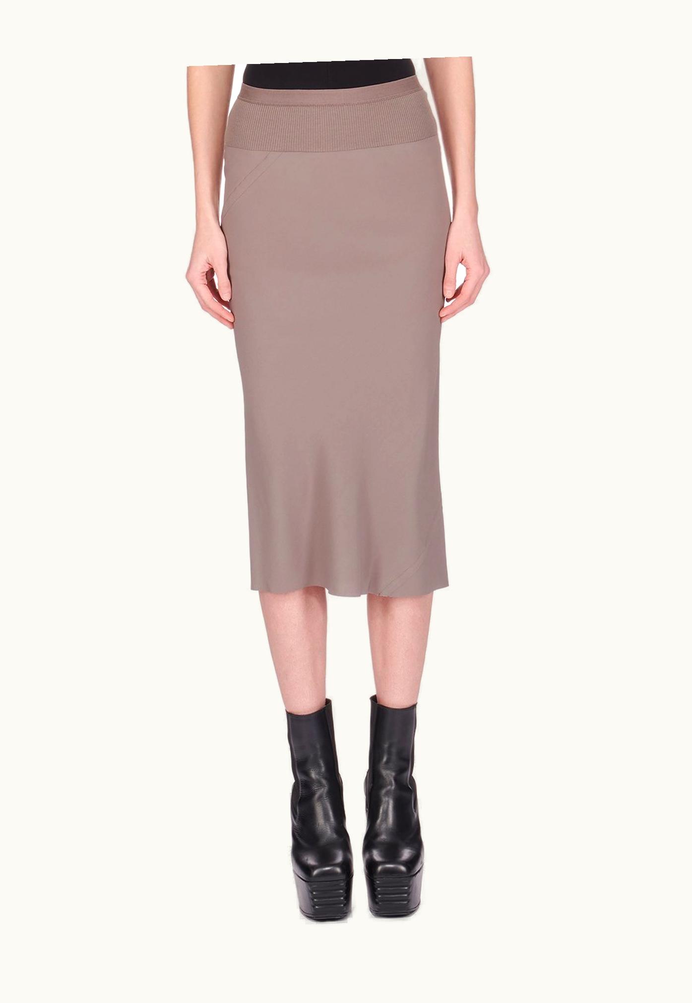 Rick Owens Rick Owens SS24 Lido Knee Bias Skirt In Dust Cocoon Crepe