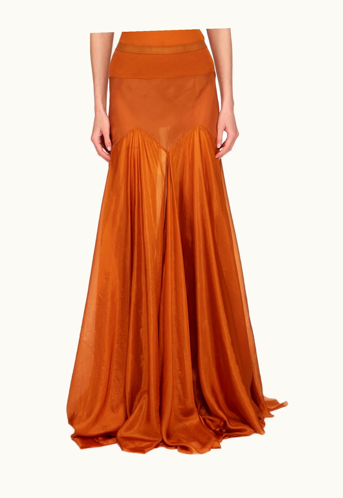 Rick Owens Rick Owens SS24 Lido Lido Divine In Clay Cupro Japonette And Washed Silk Habotai