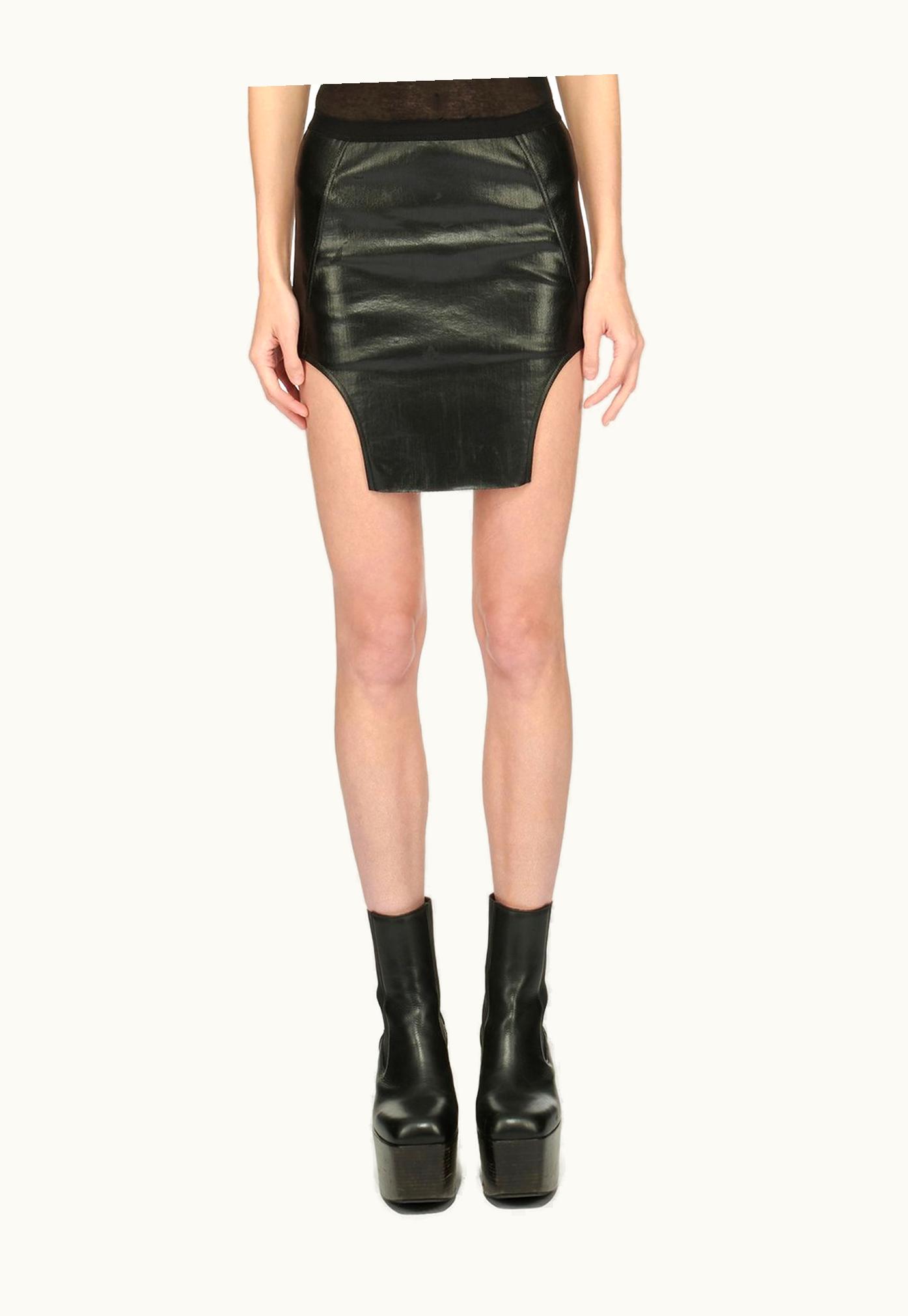 Rick Owens Rick Owens FW23 Luxor Diana Mini In Cracked Stretch Denim