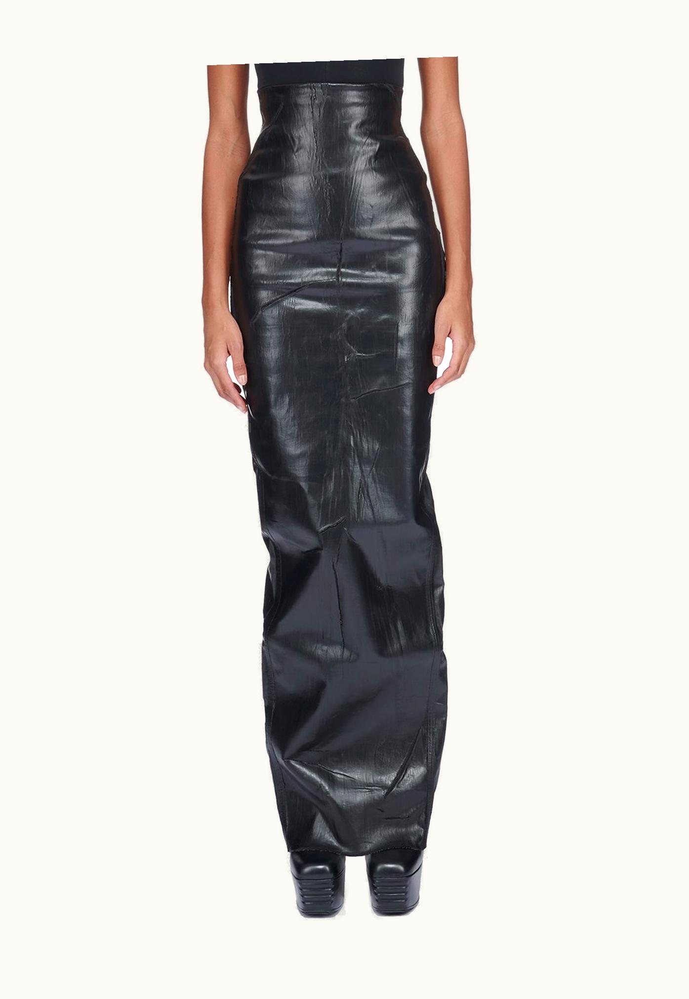 Rick Owens Rick Owens FW23 Luxor Dirt Pillar In Black Cracked Stretch Denim