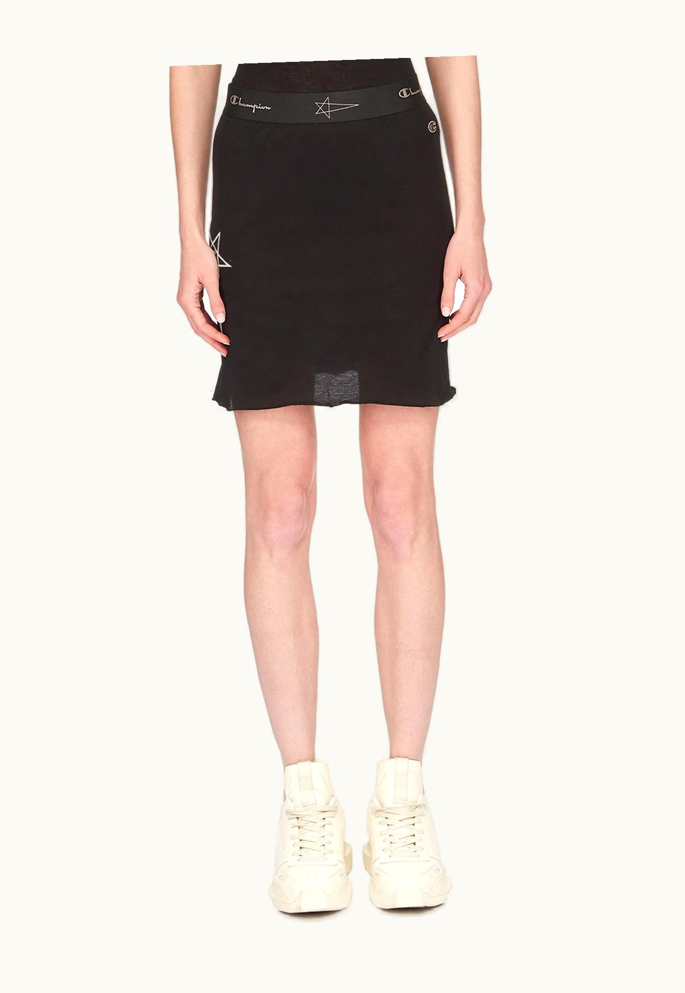 Rick Owens Champion X Rick Owens Sacrimini In Black Medium Weight Cotton Jersey