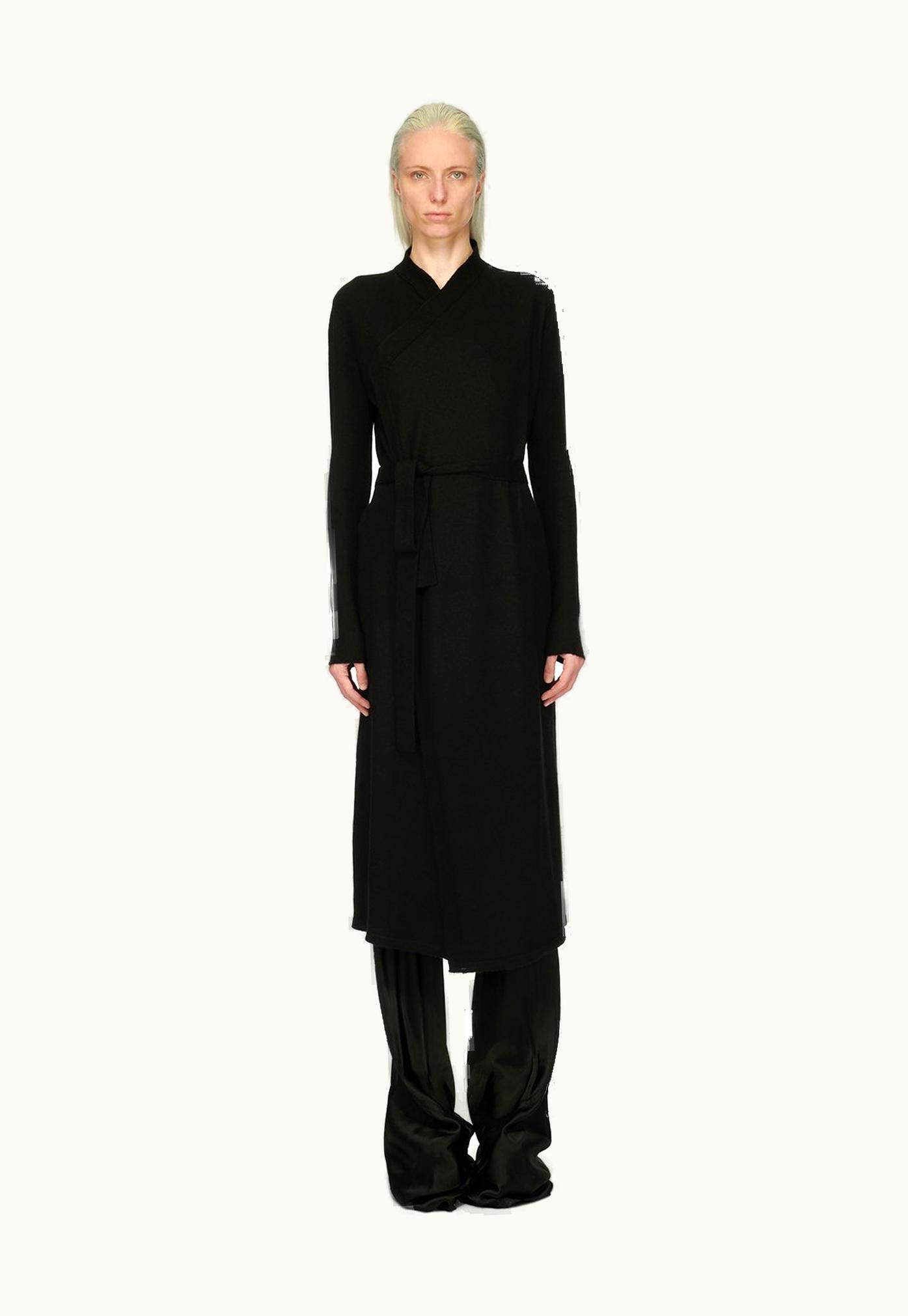 Rick Owens Rick Owens Forever Boiled Cashmere Bathrobe Black Elegance