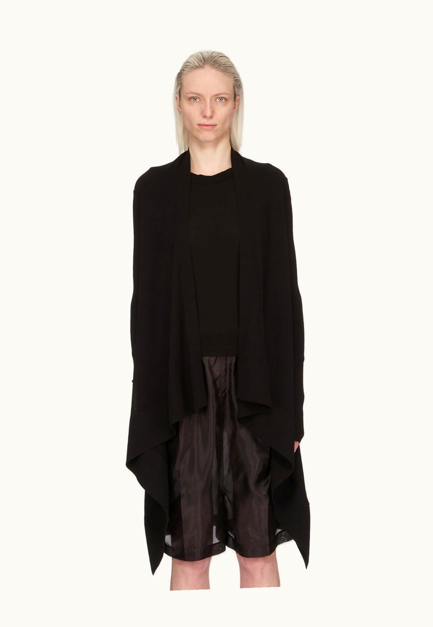 Rick Owens Rick Owens SS24 Lido Medium Wrap In Black Stretch Viscose Knit