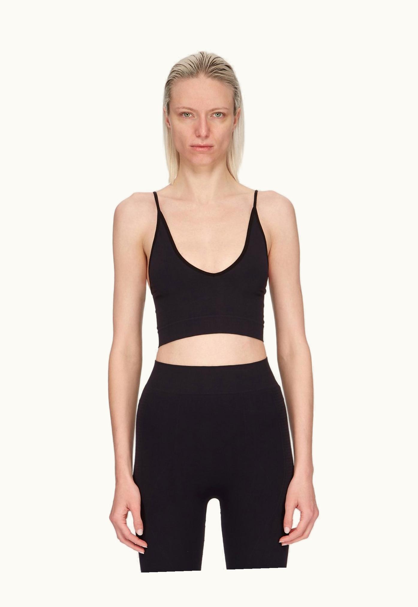 Rick Owens Rick Owens SS24 Lido V Bra In Black Active Knit