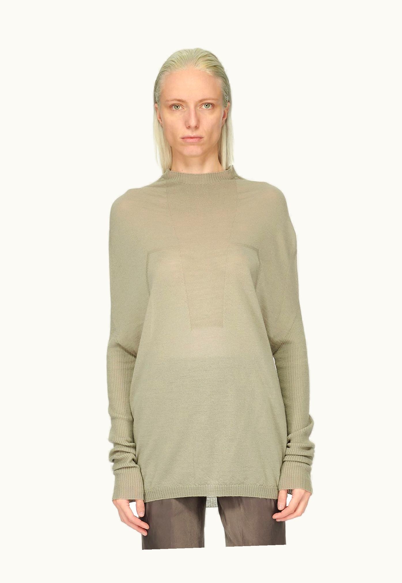 Rick Owens Rick Owens FW23 Luxor Crater Knit In Pearl Lightweight Rasato Knit