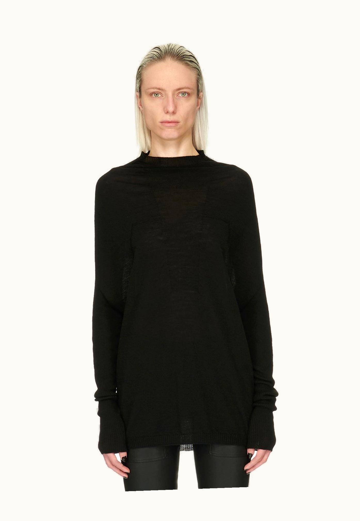 Rick Owens Rick Owens FW23 Luxor Crater Knit In Black Lightweight Rasato Knit