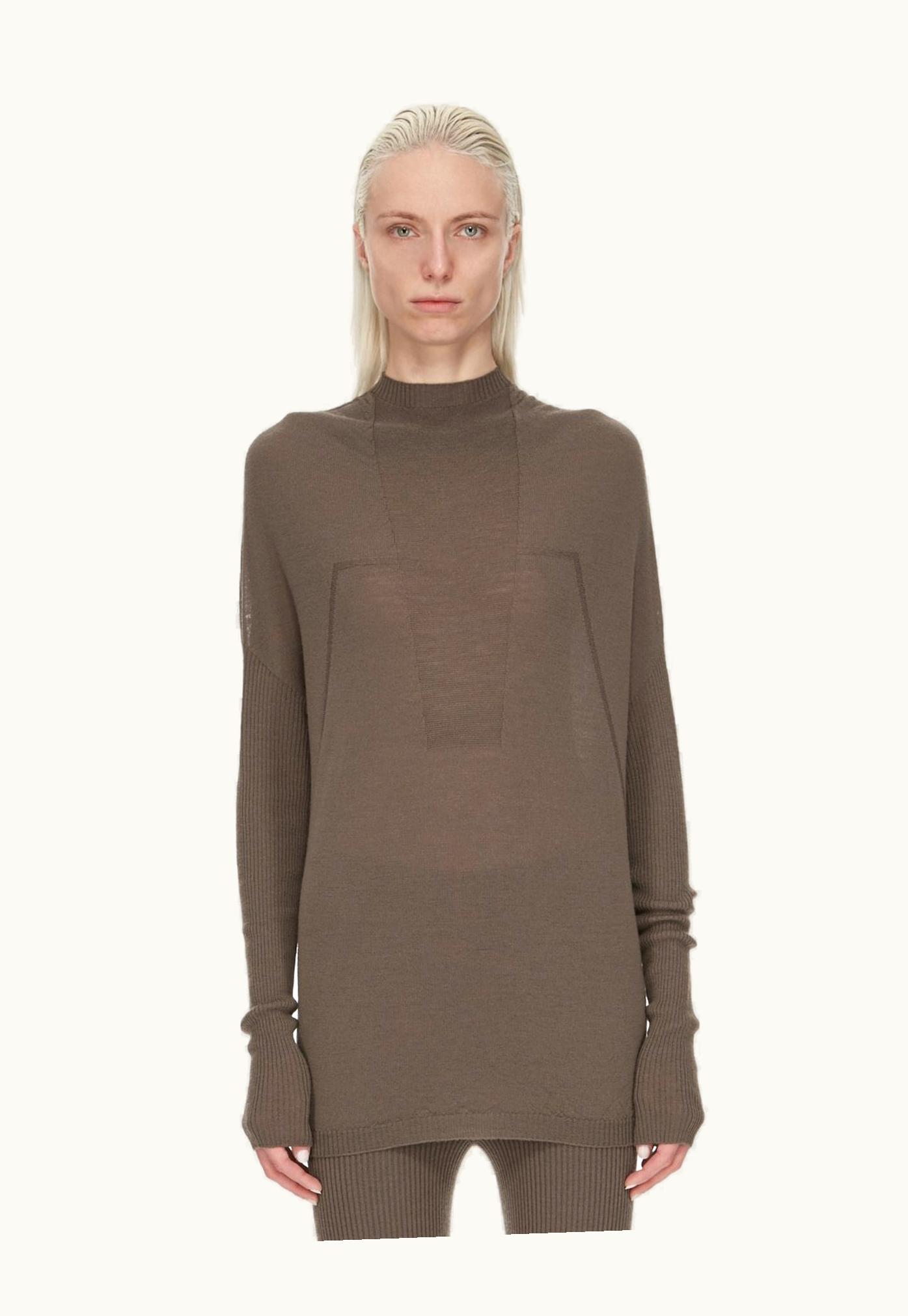 Rick Owens Rick Owens FW23 Luxor Crater Knit In Dust Grey Lightweight Rasato Knit