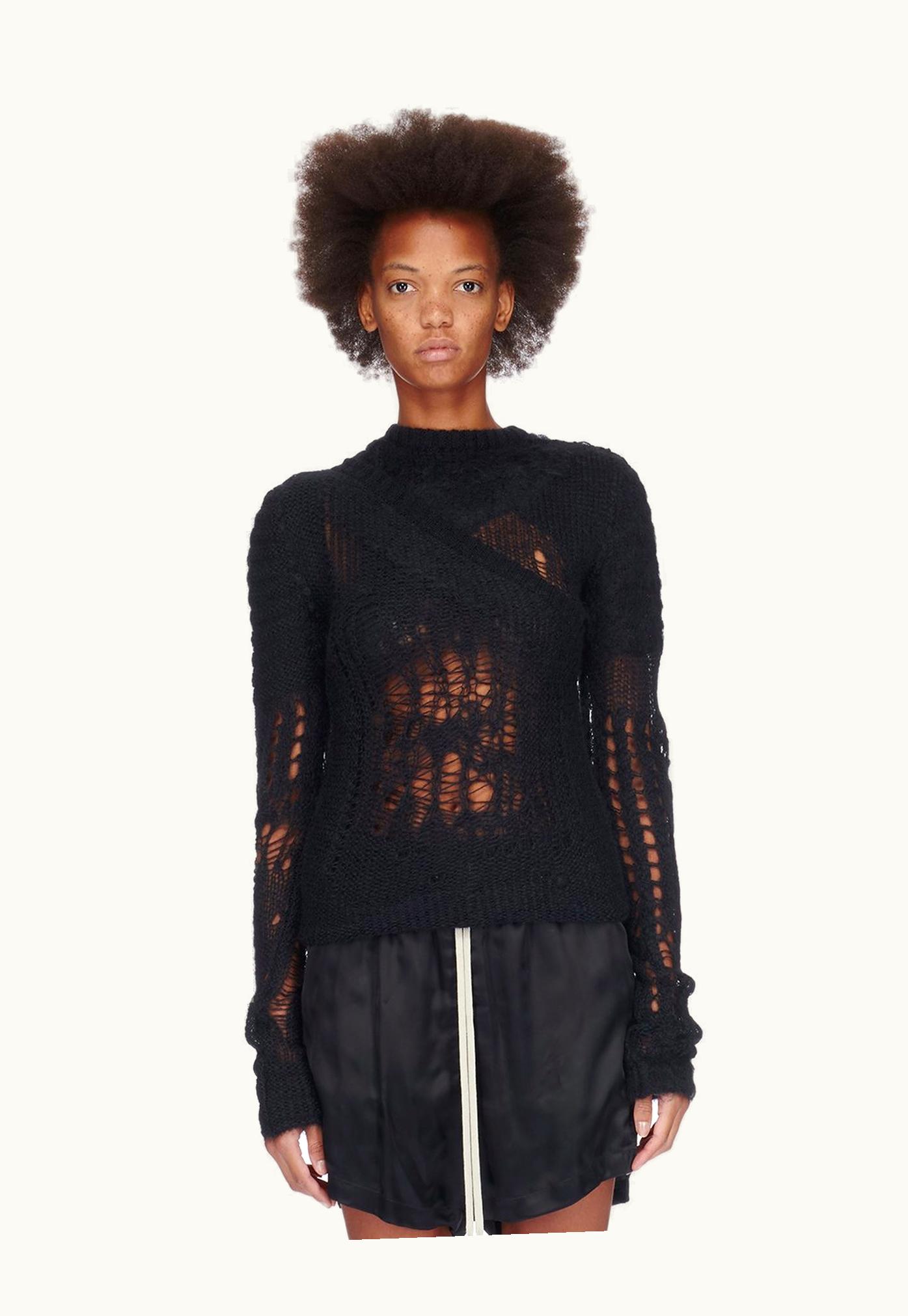 Rick Owens Rick Owens FW23 Luxor Spider Banana In Black Spider Knit