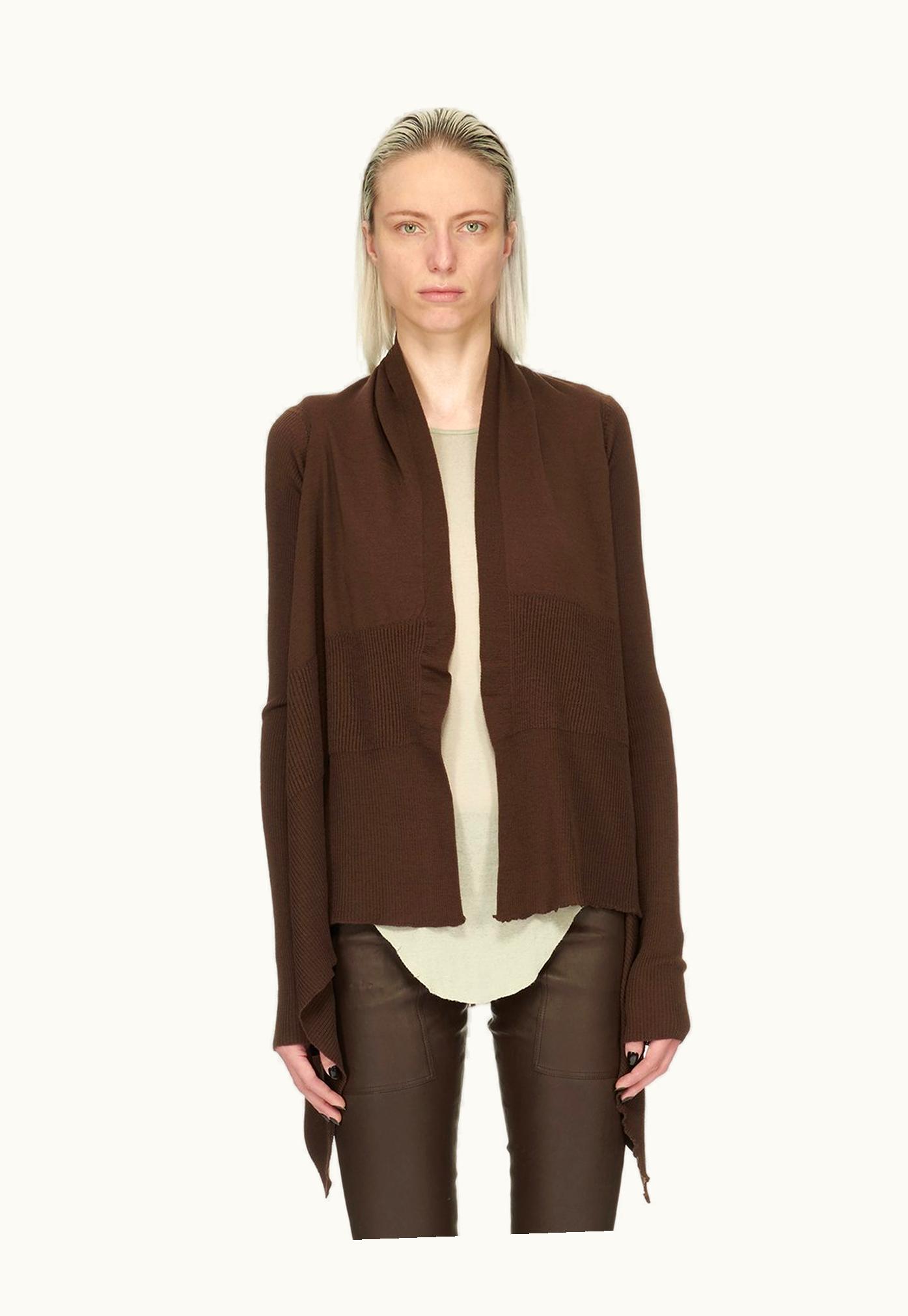 Rick Owens Rick Owens FW23 Luxor Medium Wrap In Brown Lightweight Rasato Knit