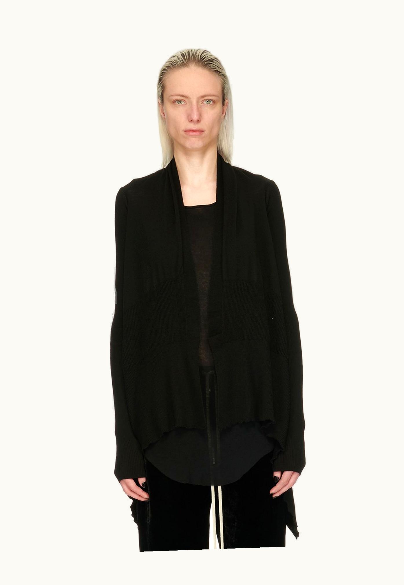 Rick Owens Rick Owens FW23 Luxor Medium Wrap In Black Lightweight Rasato Knit
