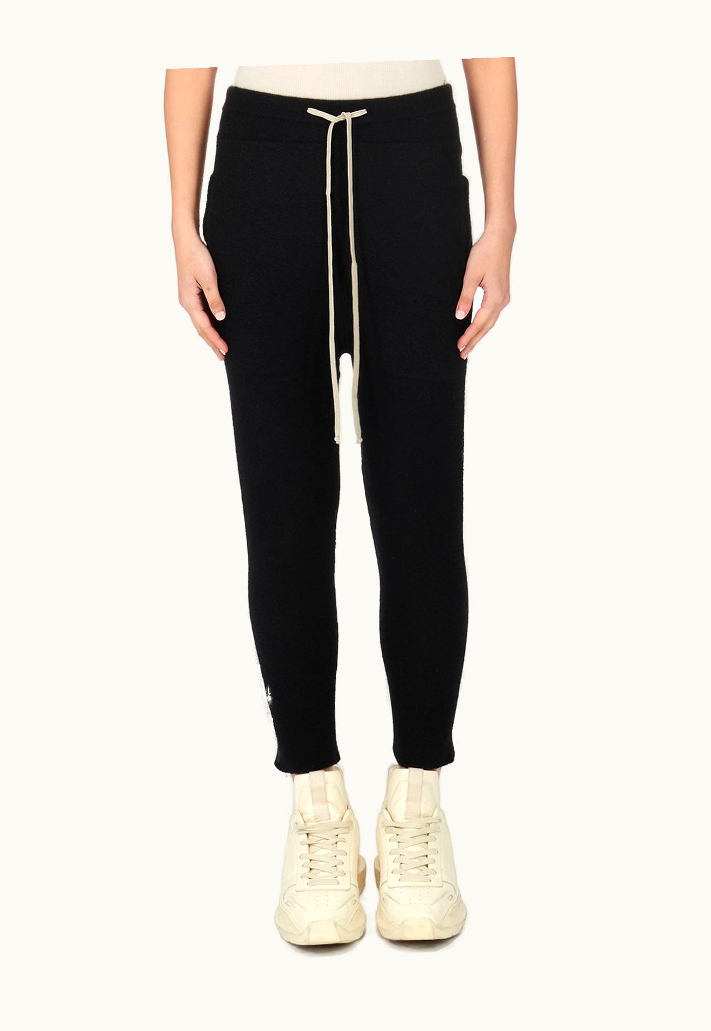 Rick Owens Rick Owens FW23 Luxor Cashmere Track Pants Black