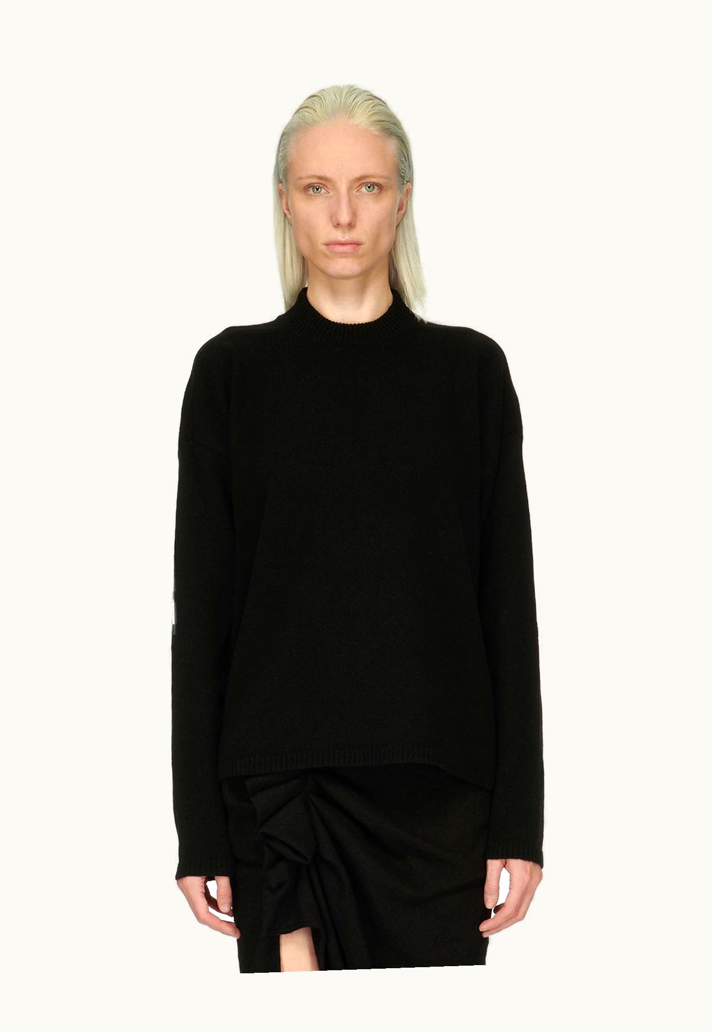 Rick Owens Rick Owens FW23 Luxor Tommy Lupetto In Black Recycled Cashmere Knit
