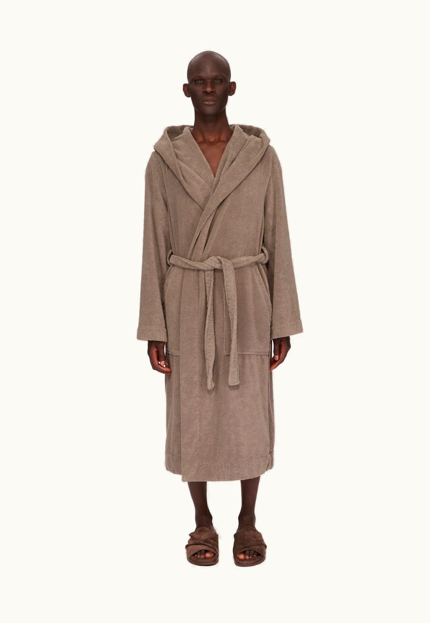 Rick Owens Rick Owens Pentagram Beach Robe In Dust Cotton