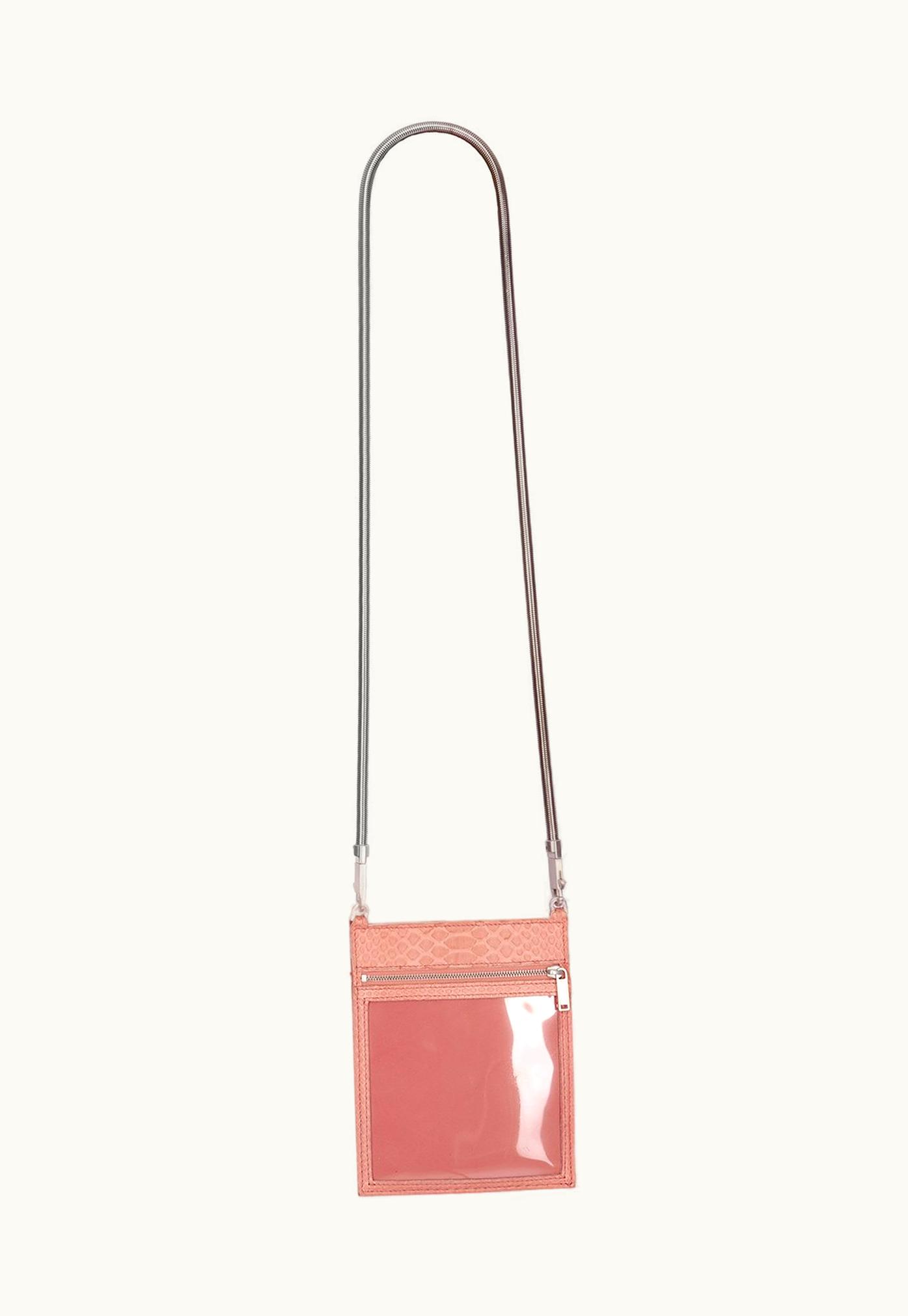 Rick Owens Rick Owens Security Pocket In Pink Python Leather