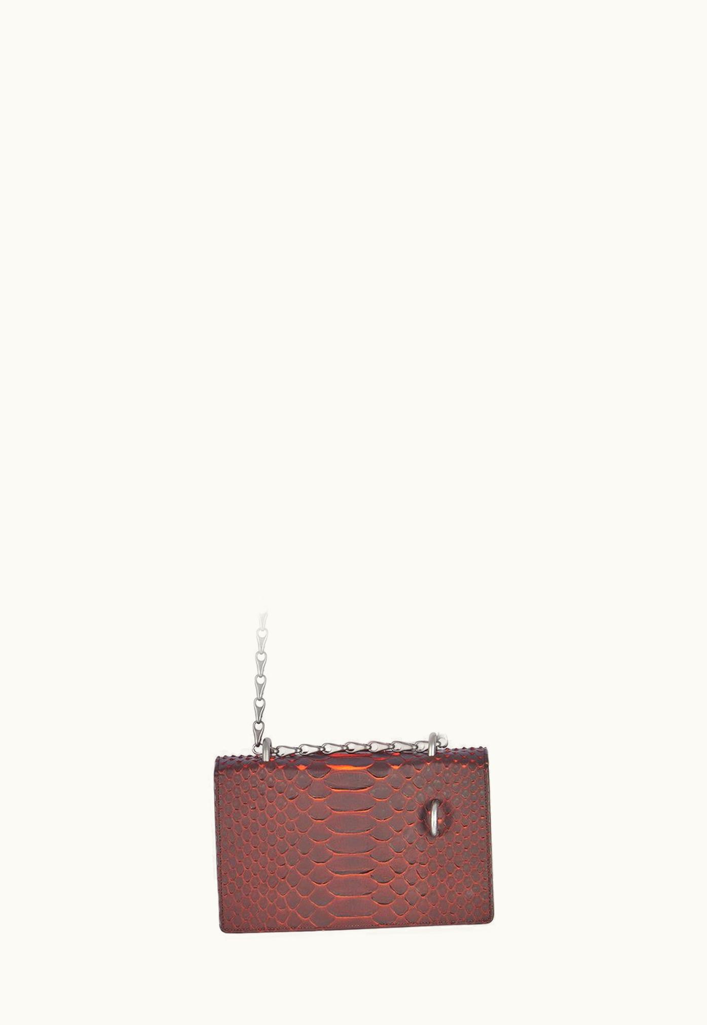 Rick Owens Rick Owens New Shoulder Bag In Orange Python Leather