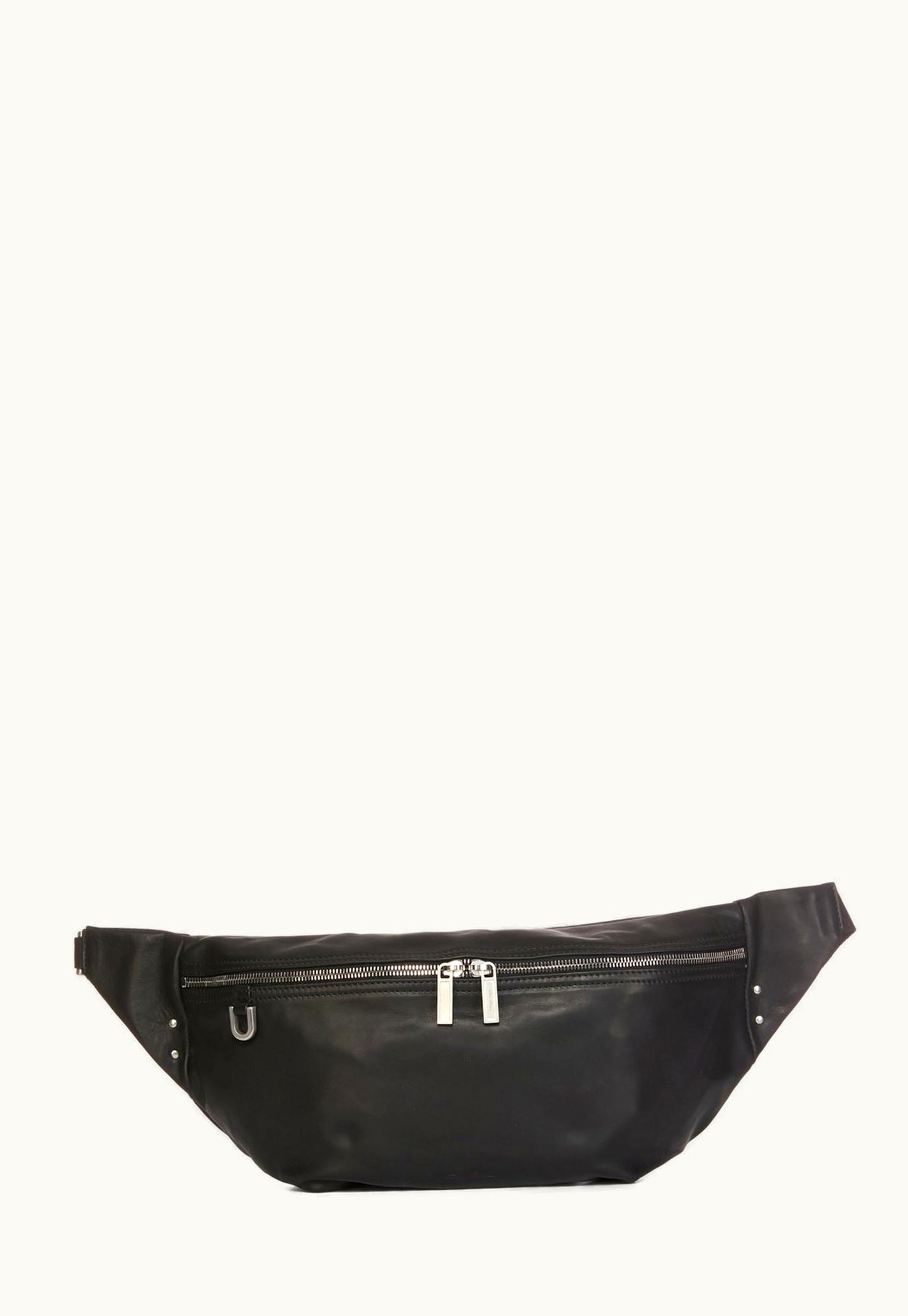 Rick Owens Rick Owens SS24 Lido Bumbag In Black Oily Calf