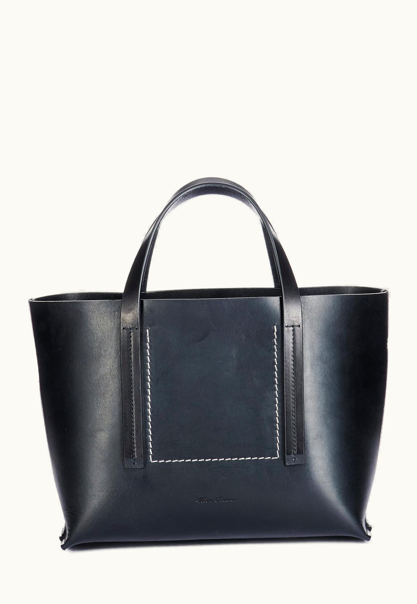Rick Owens Rick Owens SS24 Lido Mini Shopper In Black Groppone Cow Leather
