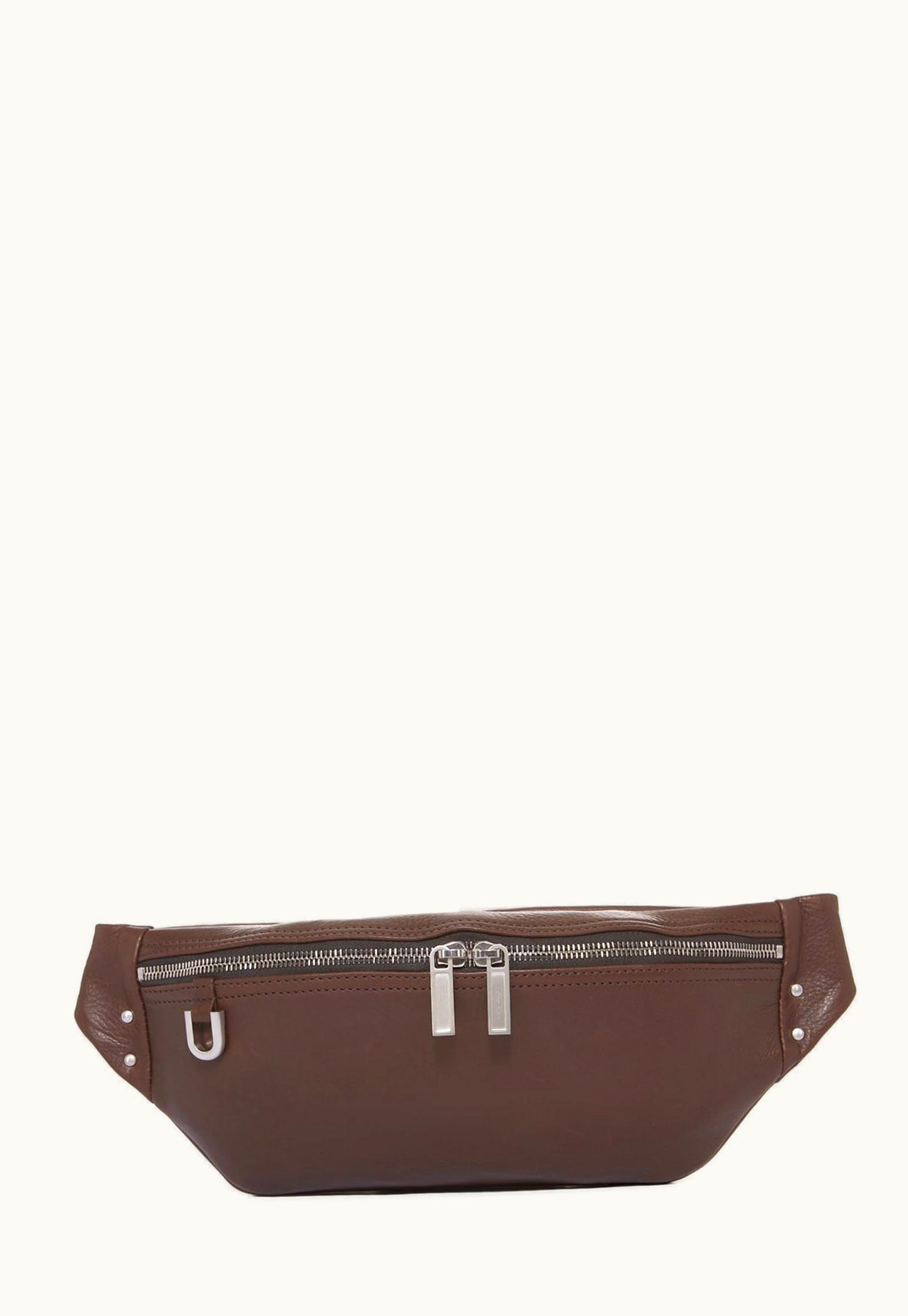 Rick Owens Rick Owens FW23 Luxor Geo Bumbag In Brown Soft Grain Cow Leather