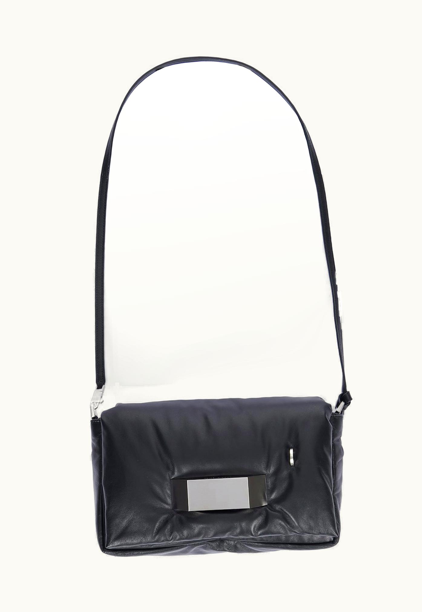 Rick Owens Rick Owens FW23 Luxor Big Pillow Griffin In Black Peached Lambskin