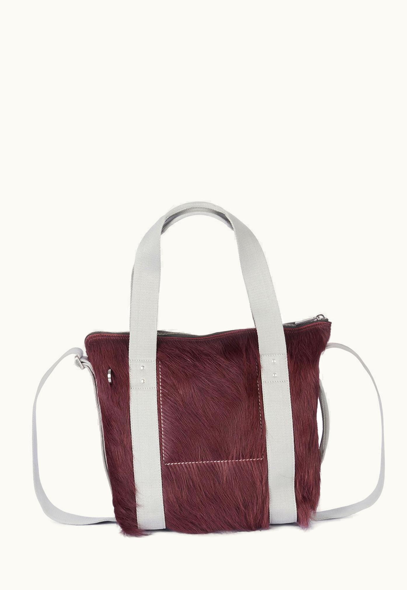 Rick Owens Rick Owens FW23 Luxor Mini Trolley In Amethyst And Oyster Long Hair Pony