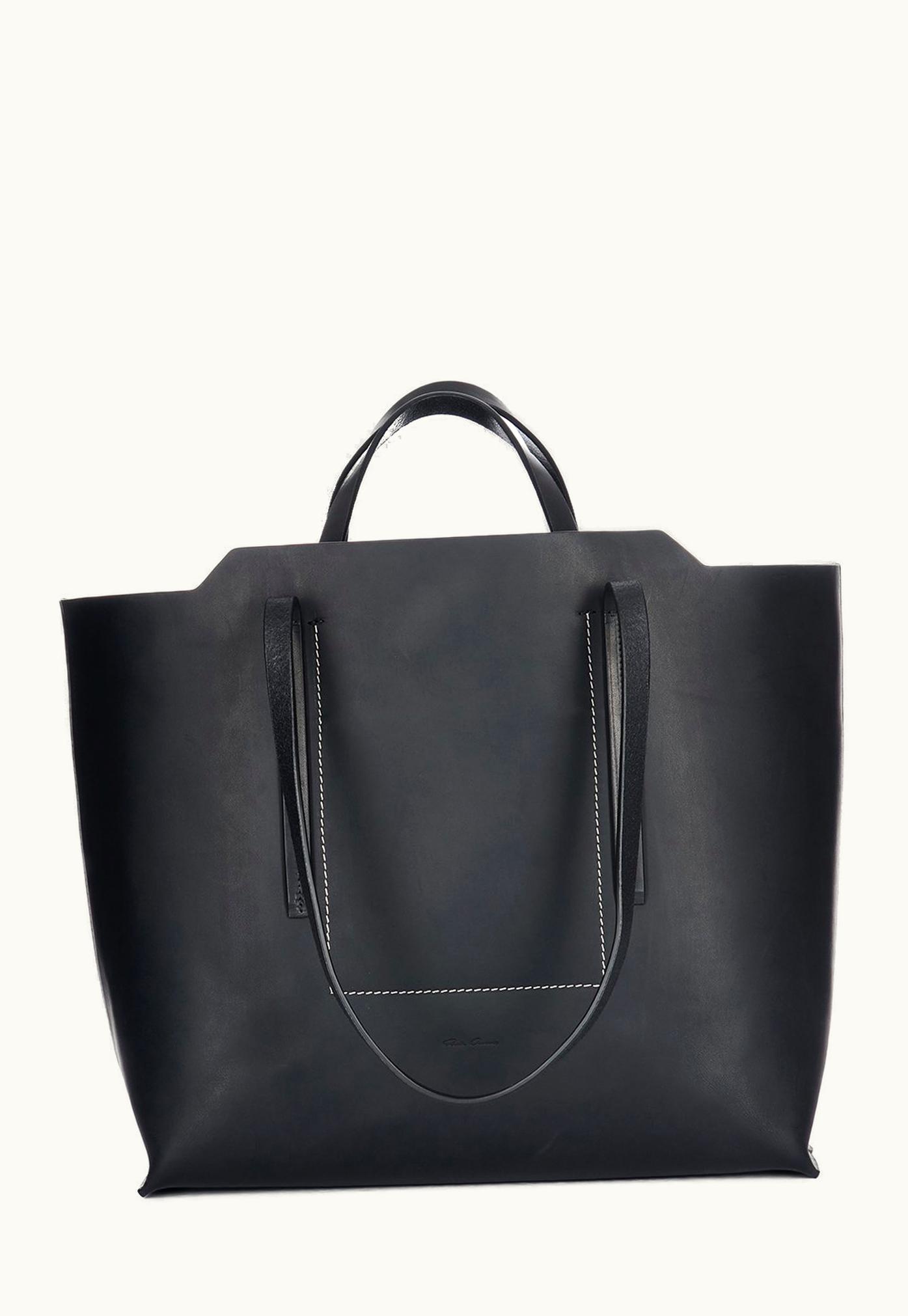 Rick Owens Rick Owens FW23 Luxor Shopper In Black Groppone Cow Leather