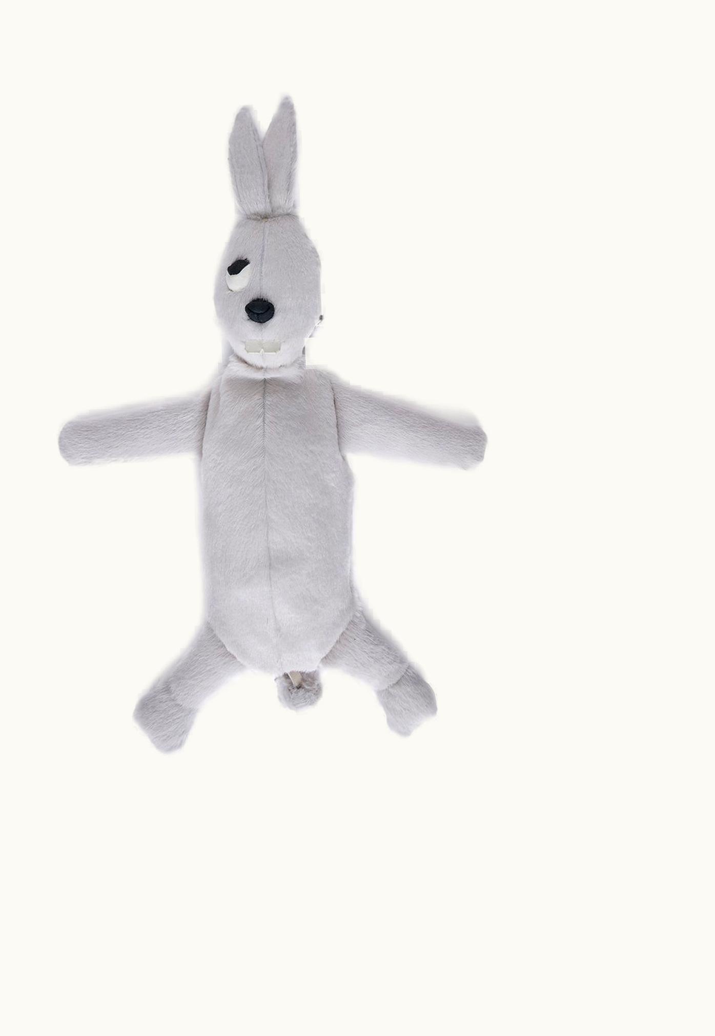 Rick Owens Rick Owens Hun Fat Bunny In Chalk White Lamb Leather