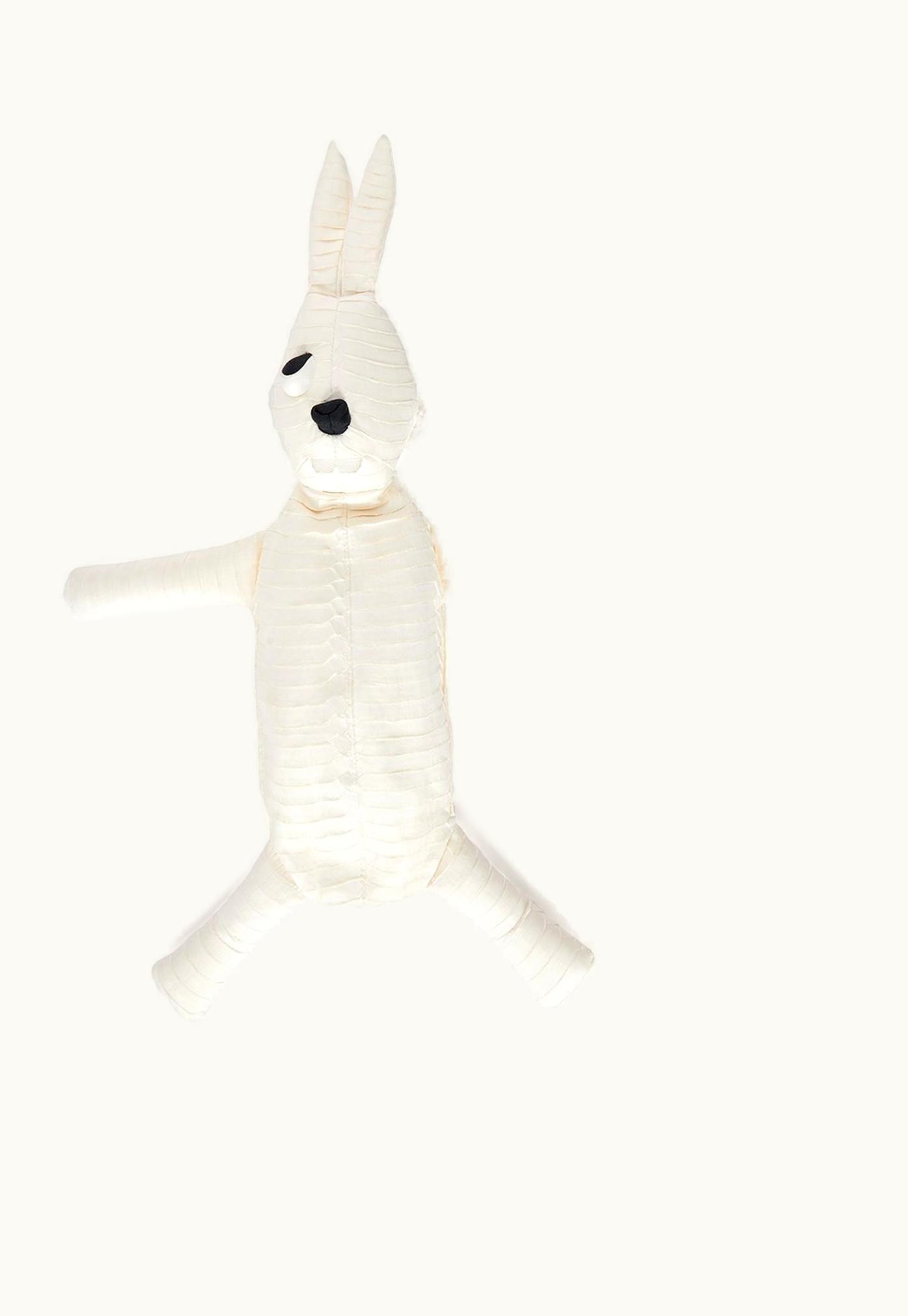 Rick Owens Rick Owens Hun Fat Bunny In Chalk White Snake Leather