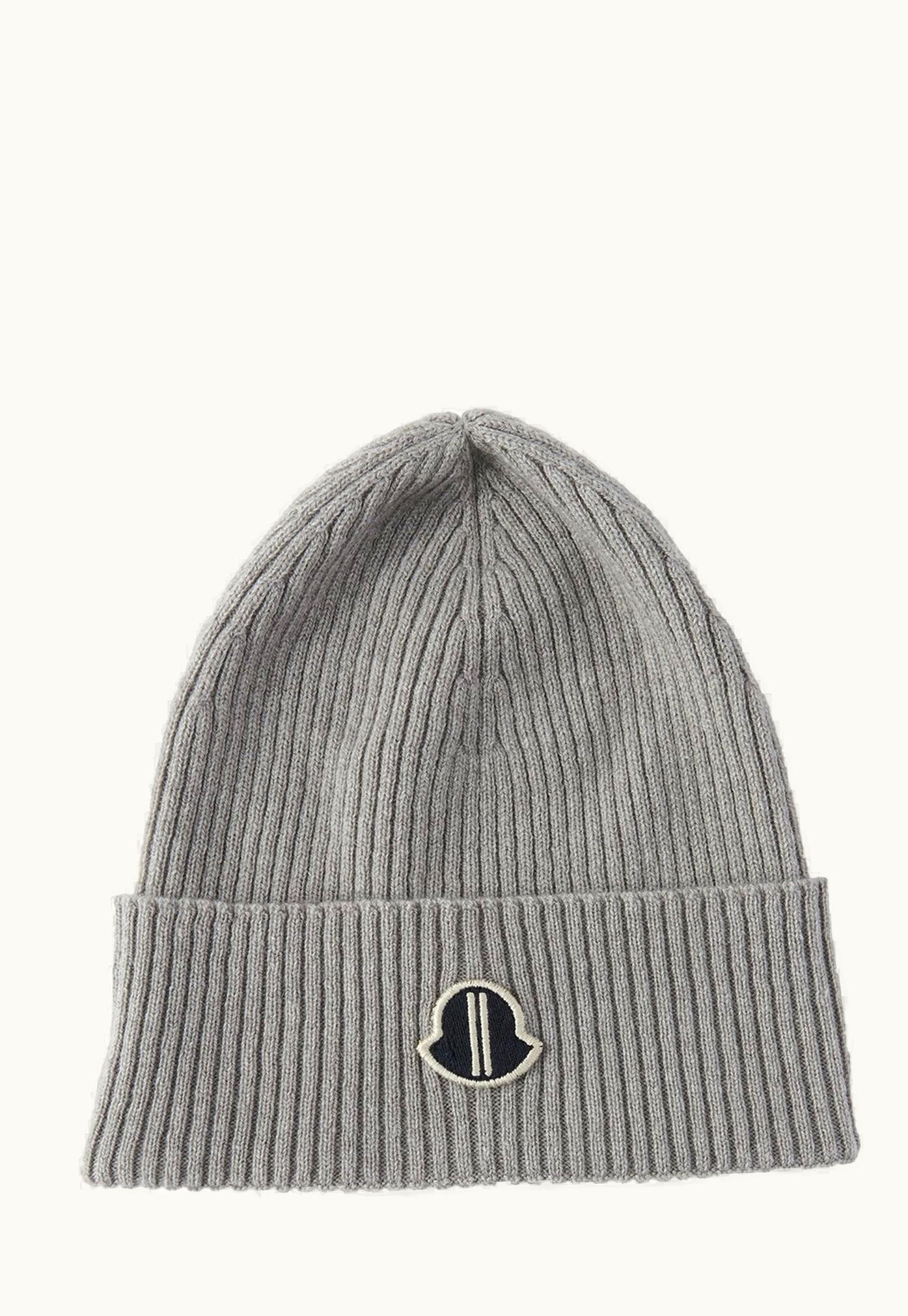 Rick Owens Moncler + Rick Owens FW23 Beanie In Dirt Rib Knit Cashmere