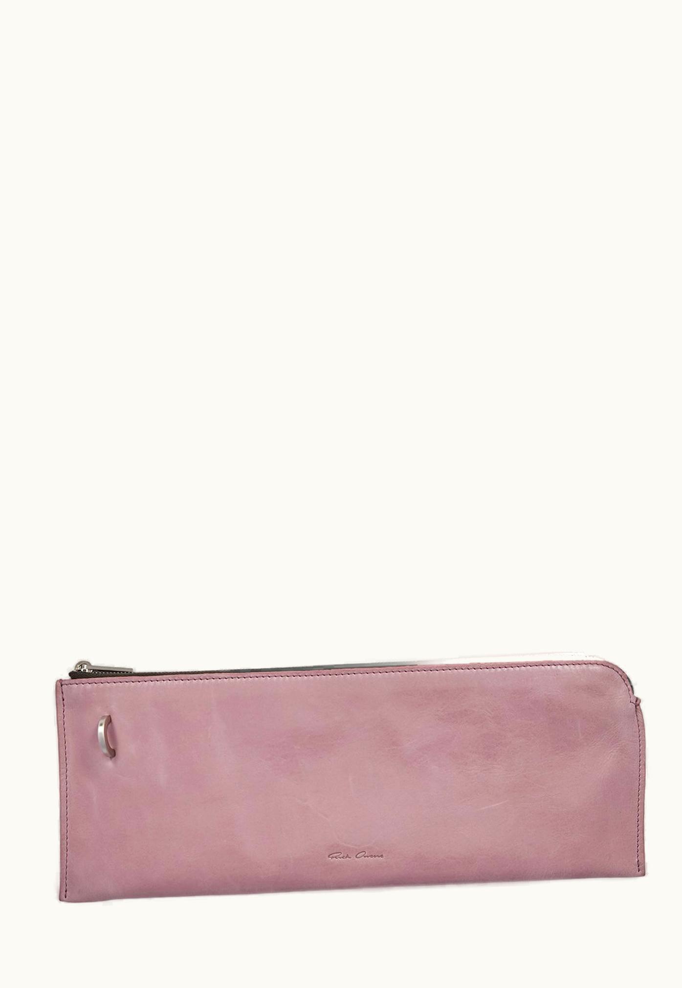 Rick Owens Rick Owens SS24 Lido Invite Wallet In Dusty Pink Sugar Calf Leather