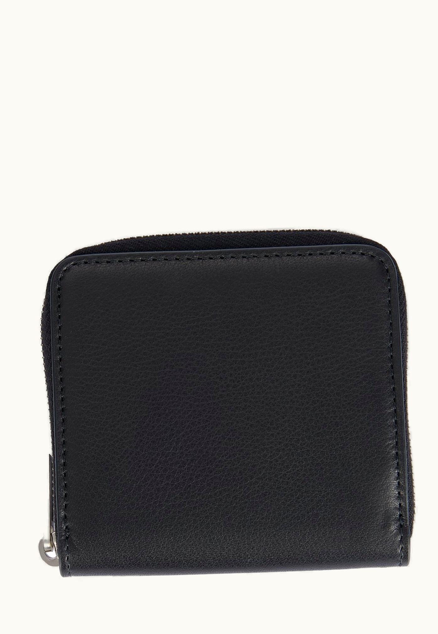 Rick Owens Rick Owens SS24 Lido Zipped Wallet In Black Soft Grain Cow Leather