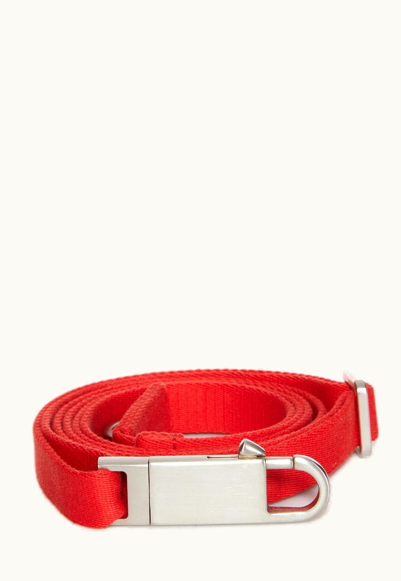 Rick Owens Rick Owens SS24 Lido Disco Belt In Cardinal Red Cotton Webbing