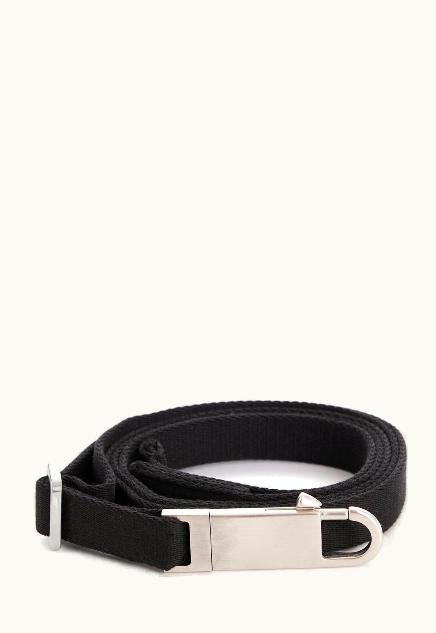 Rick Owens Rick Owens SS24 Lido Disco Belt In Black Cotton Webbing