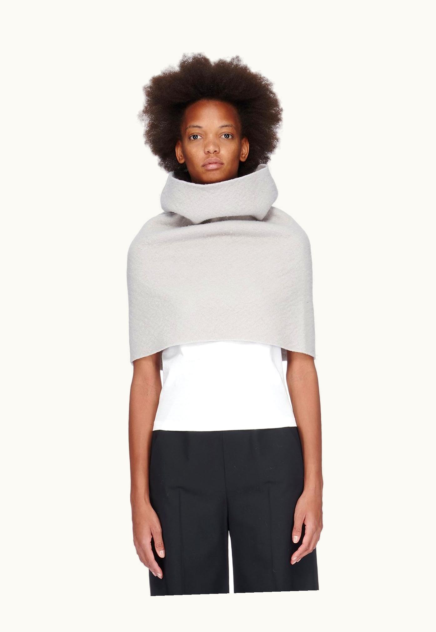 Rick Owens Rick Owens FW23 Luxor Dagger Cowl In Pearl Boiled Wool