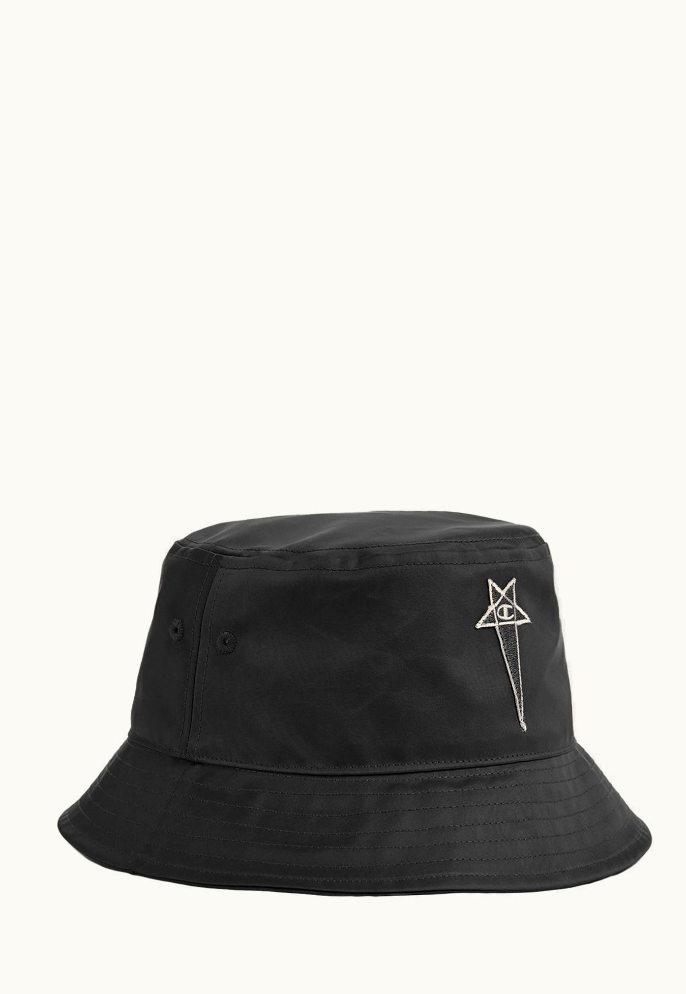 Rick Owens Champion Rick Owens Parachute Gilligan Hat In Black Recycled Nylon