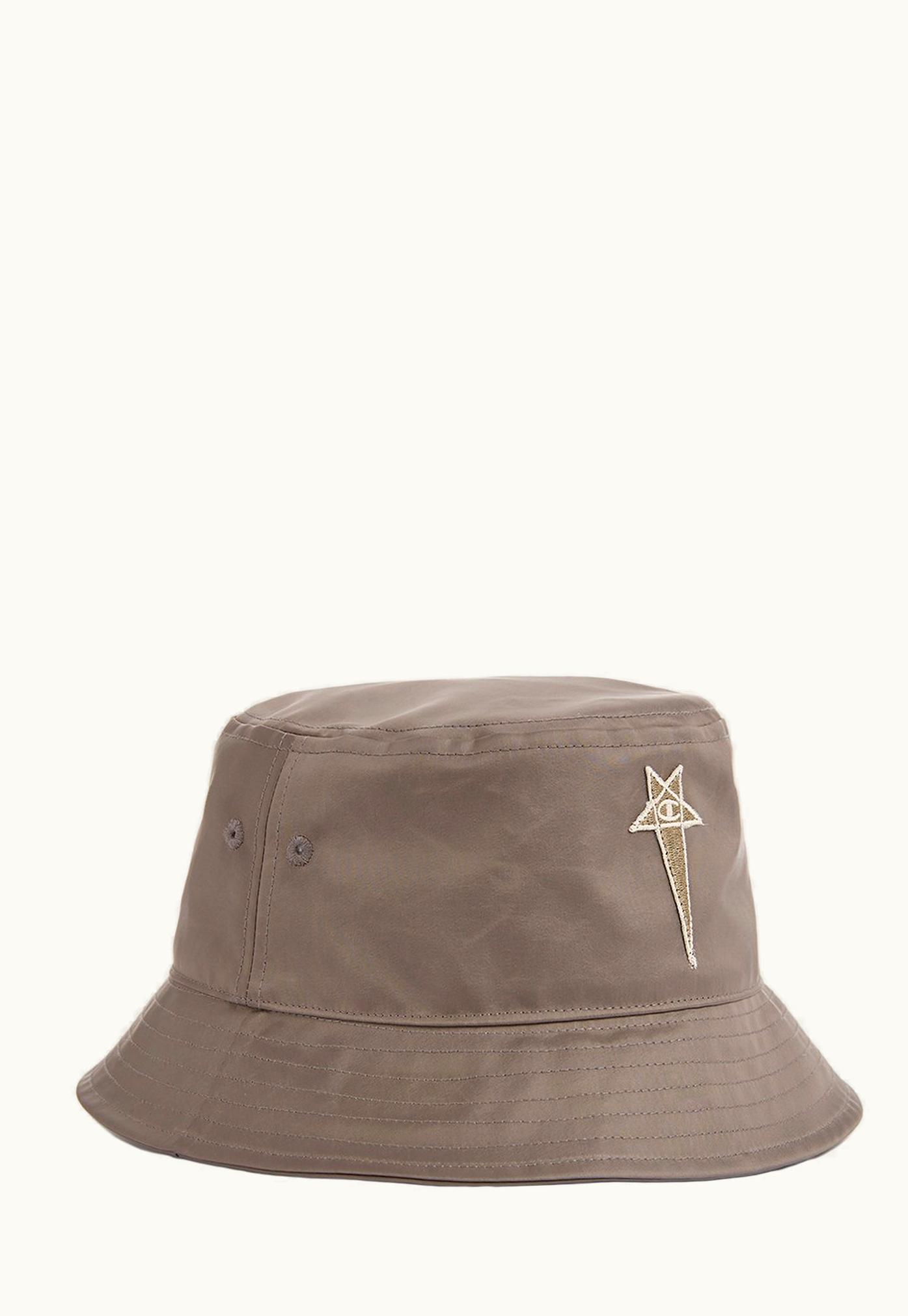 Rick Owens Champion X Rick Owens Gilligan Hat In Dust Grey Recycled Nylon