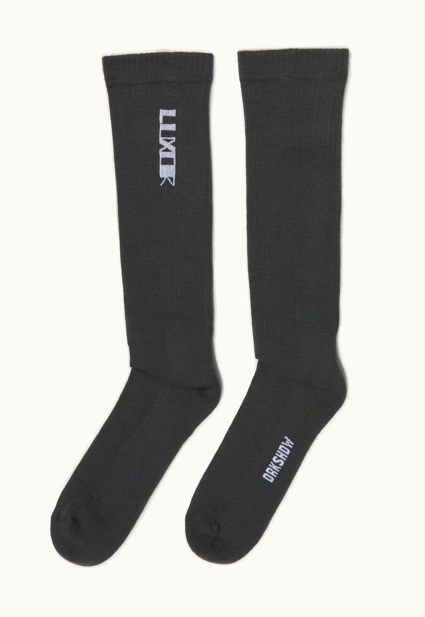 Rick Owens Rick Owens FW23 Luxor Luxor Socks In Hustler Blue And Milk Cotton Knit