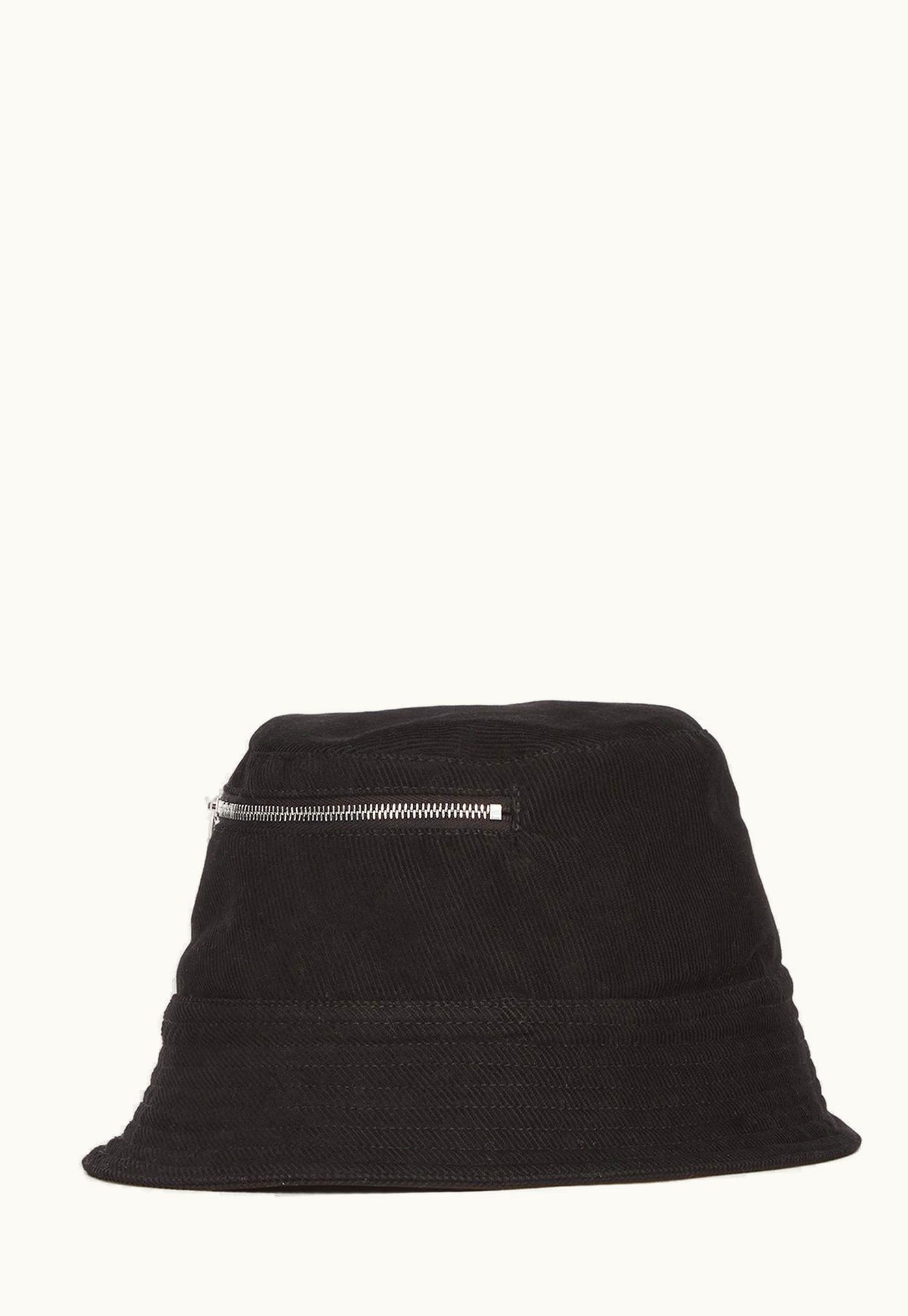 Rick Owens Rick Owens DRKSHDW FW23 Luxor Pocket Gilligan Hat In Black Cotton Corduroy
