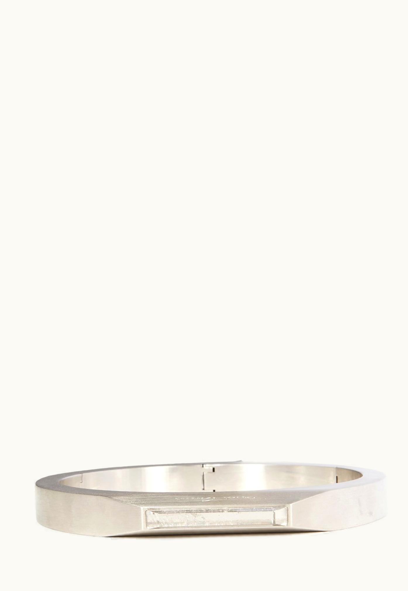 Rick Owens Rick Owens Crystal Beveled Choker In Brass With Palladium Finish